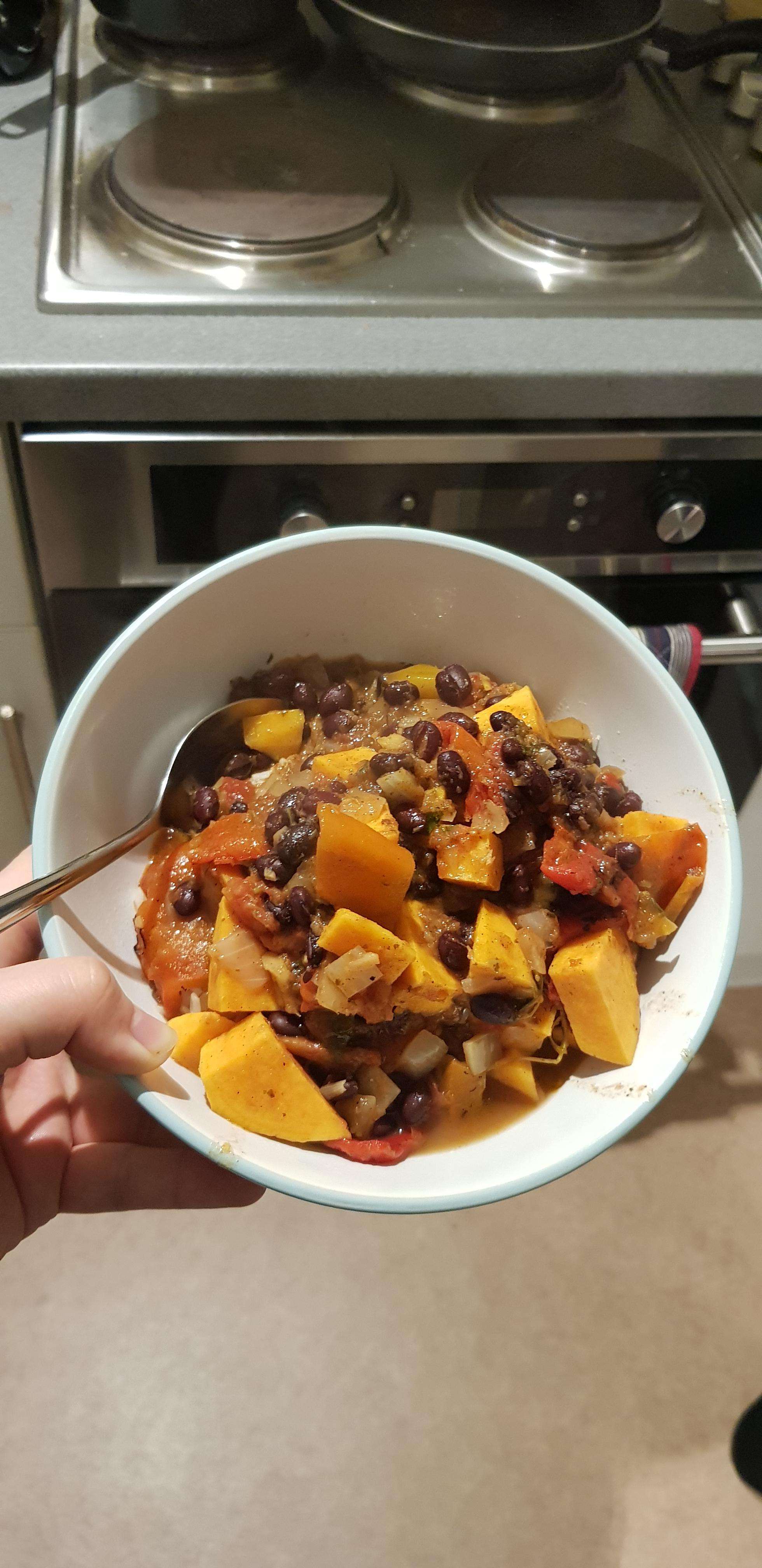 Week 6 Jamaican Sweet Potato and Black Bean Jerk Curry r