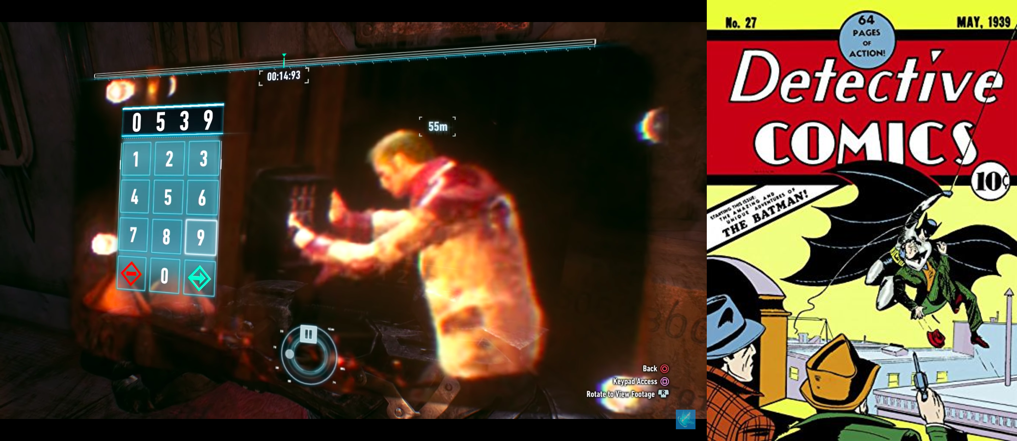 In Batman Arkham Knight, the code to get into Johnny Charisma's room in Panessa Studios, 0539