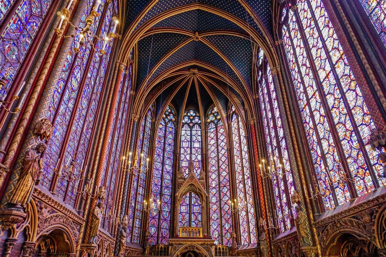 The SainteChapelle, a beautiful chapel we visited in our recent trip