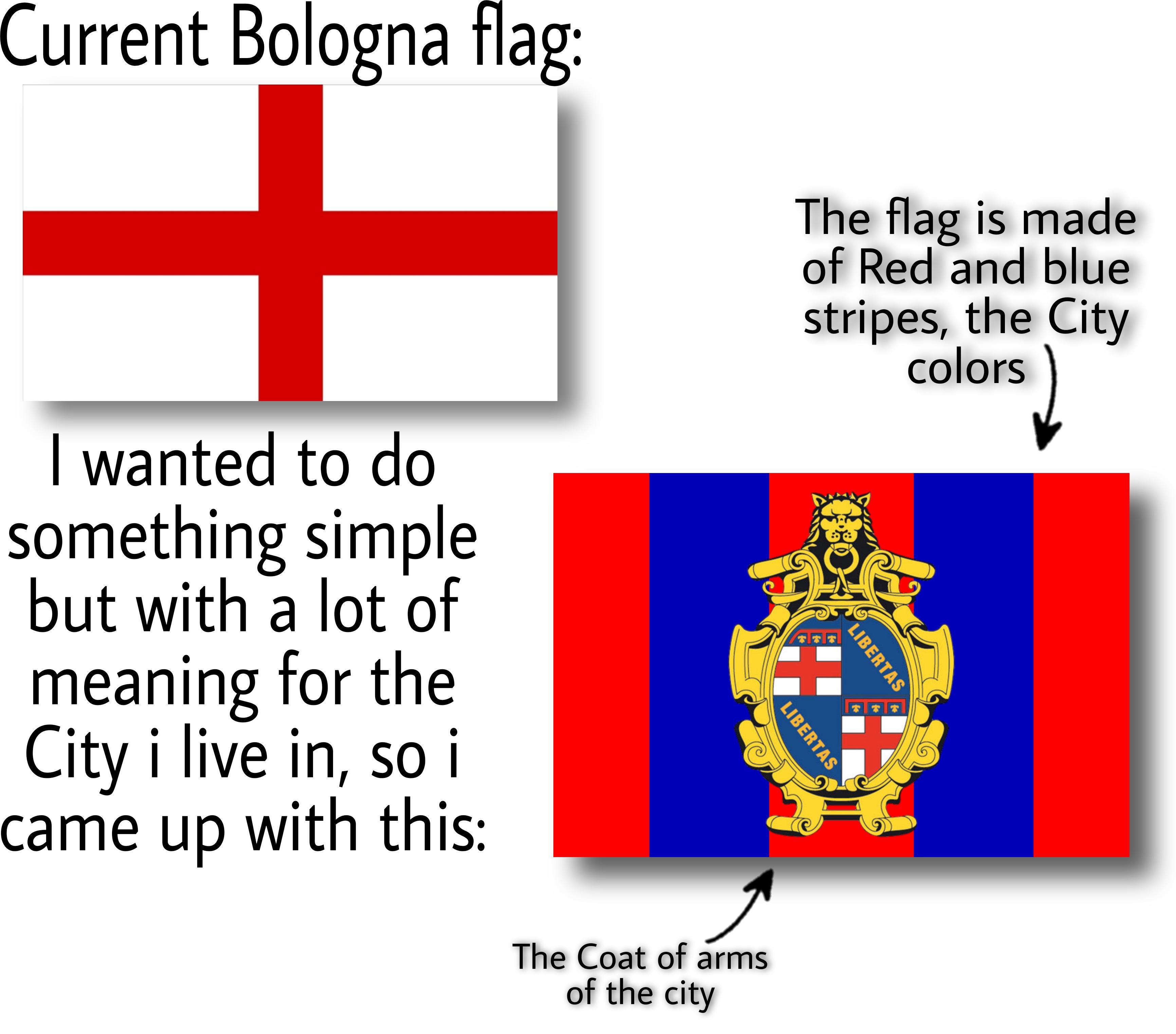 My redesign for the City i live in Bologna r/vexillology