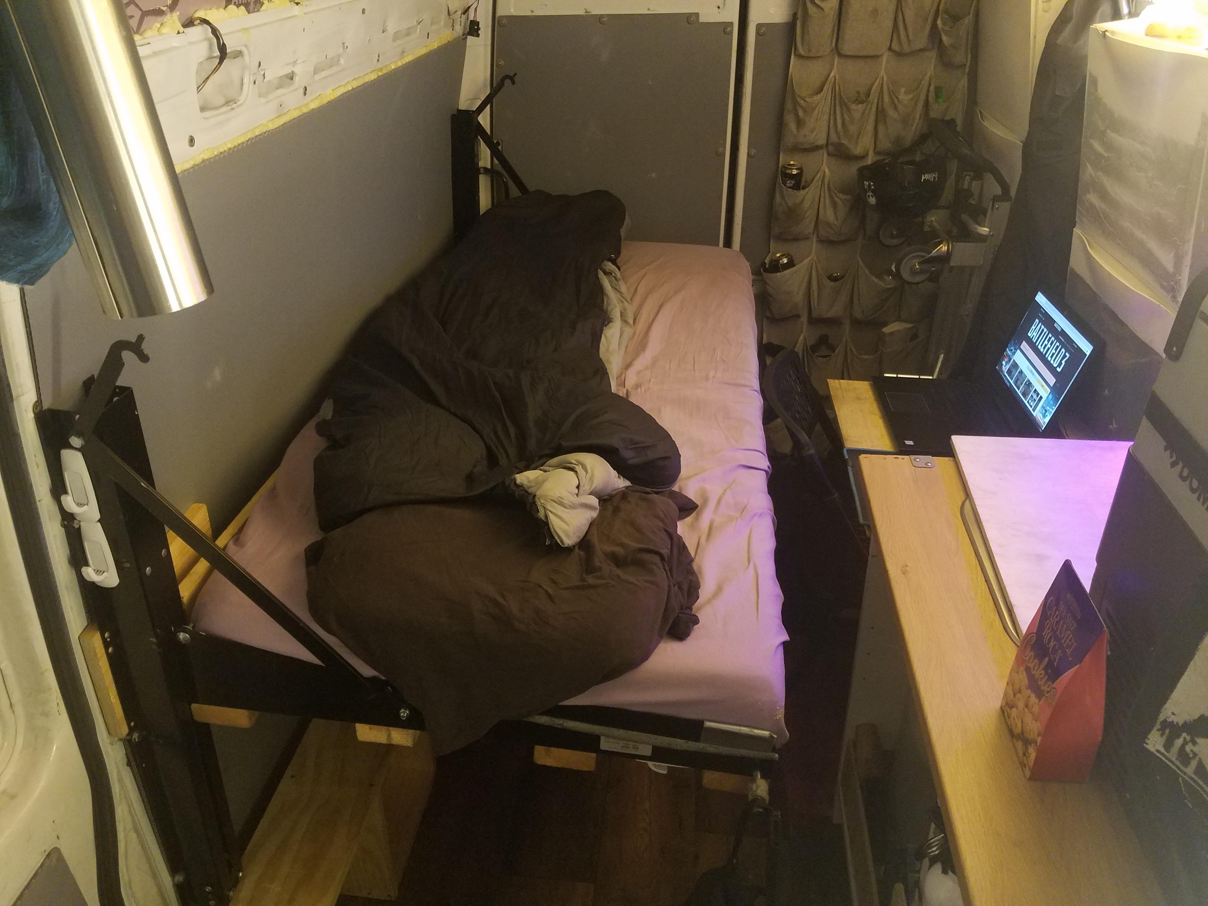 Chopped my liftco folding bed in half, much comfier and closer to the