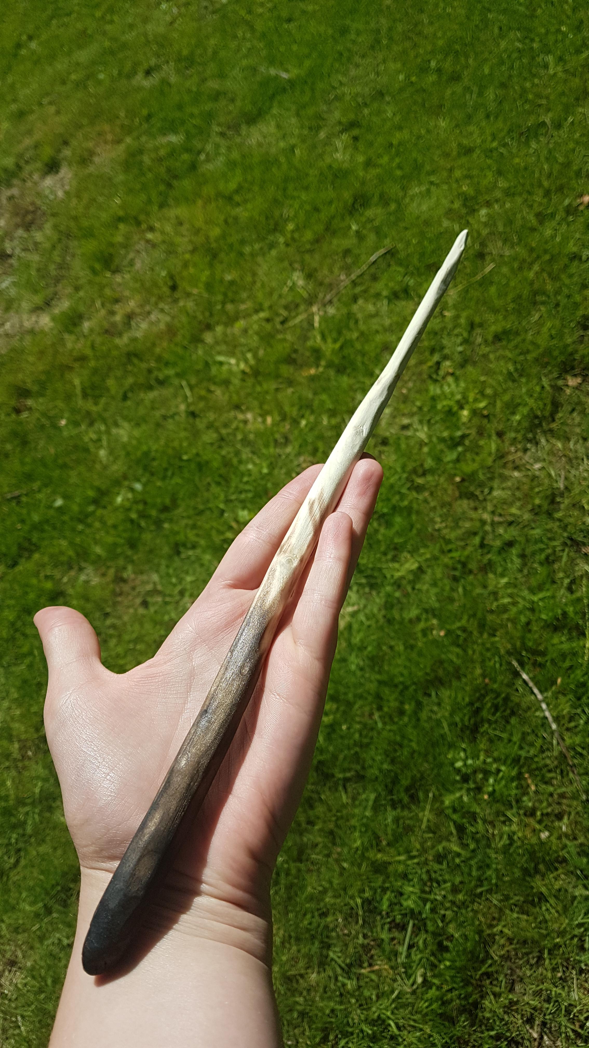 Scorched birch wand I made for my bf, hope he likes it! r/Wandsmith