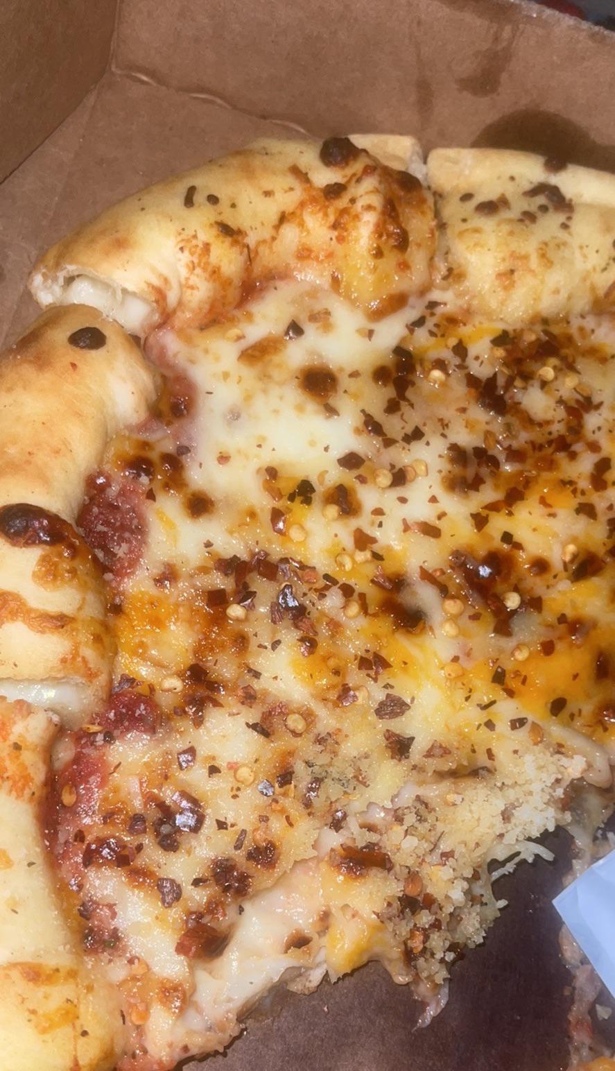 Very cheesy cheese pizza from Crust Pizza Co r/houston