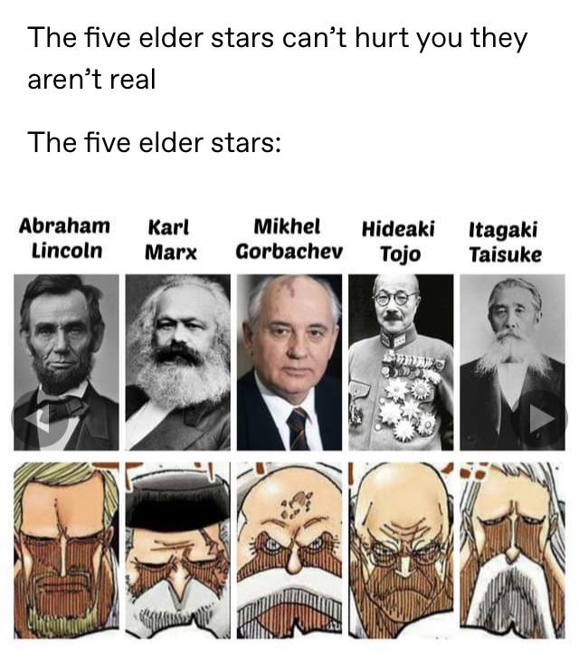What did oda mean when he put Abe Lincoln, Karl Marx and mikel