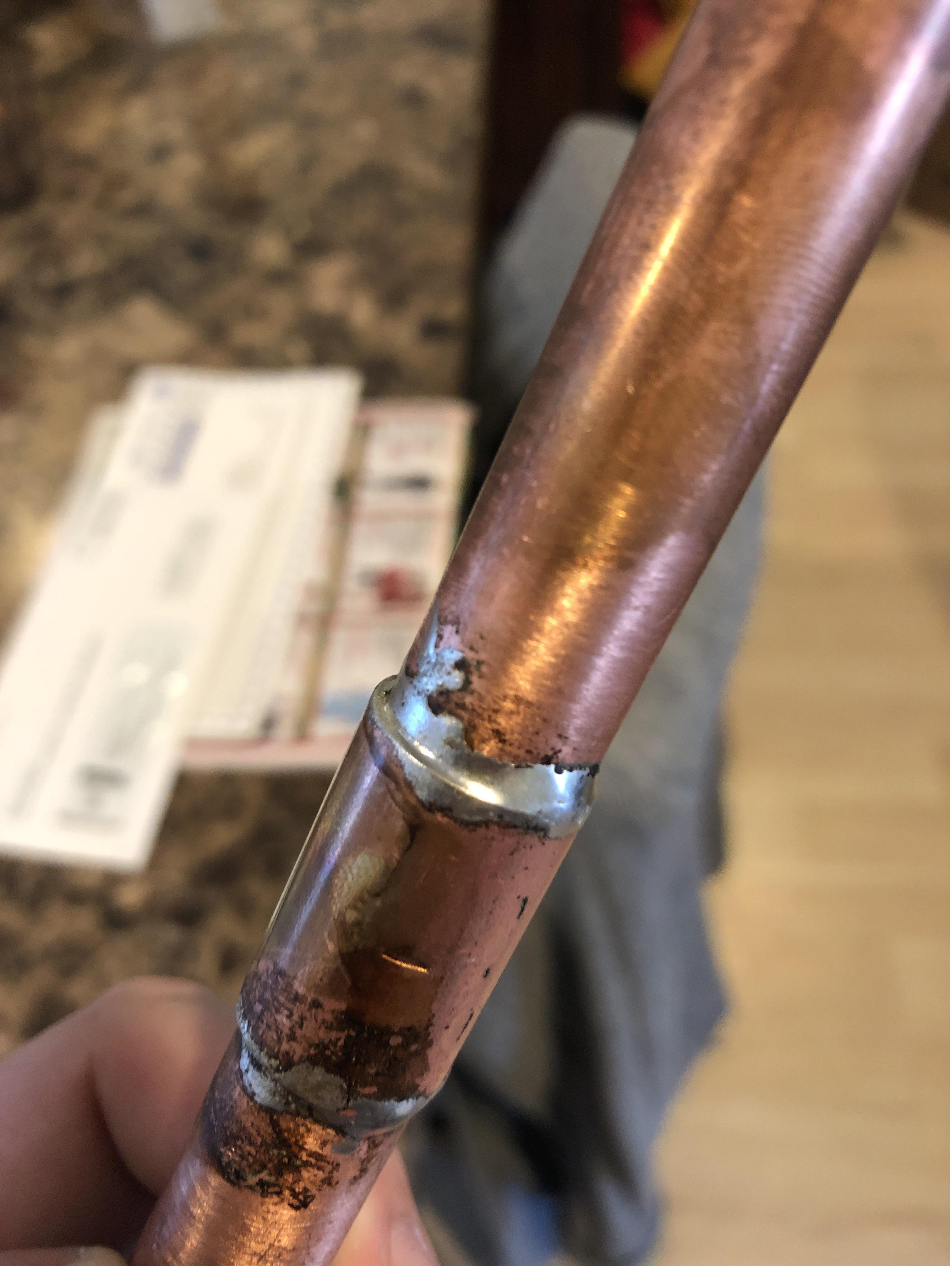 First solder joint (Freshman in HVAC program at vocational school) yay