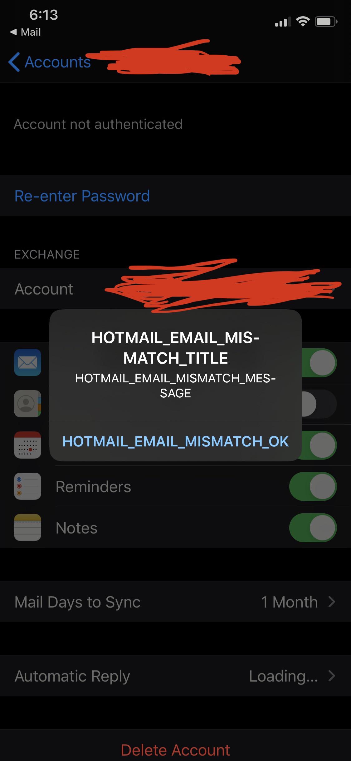 My school email got updated and my phone keeps yelling at me to re