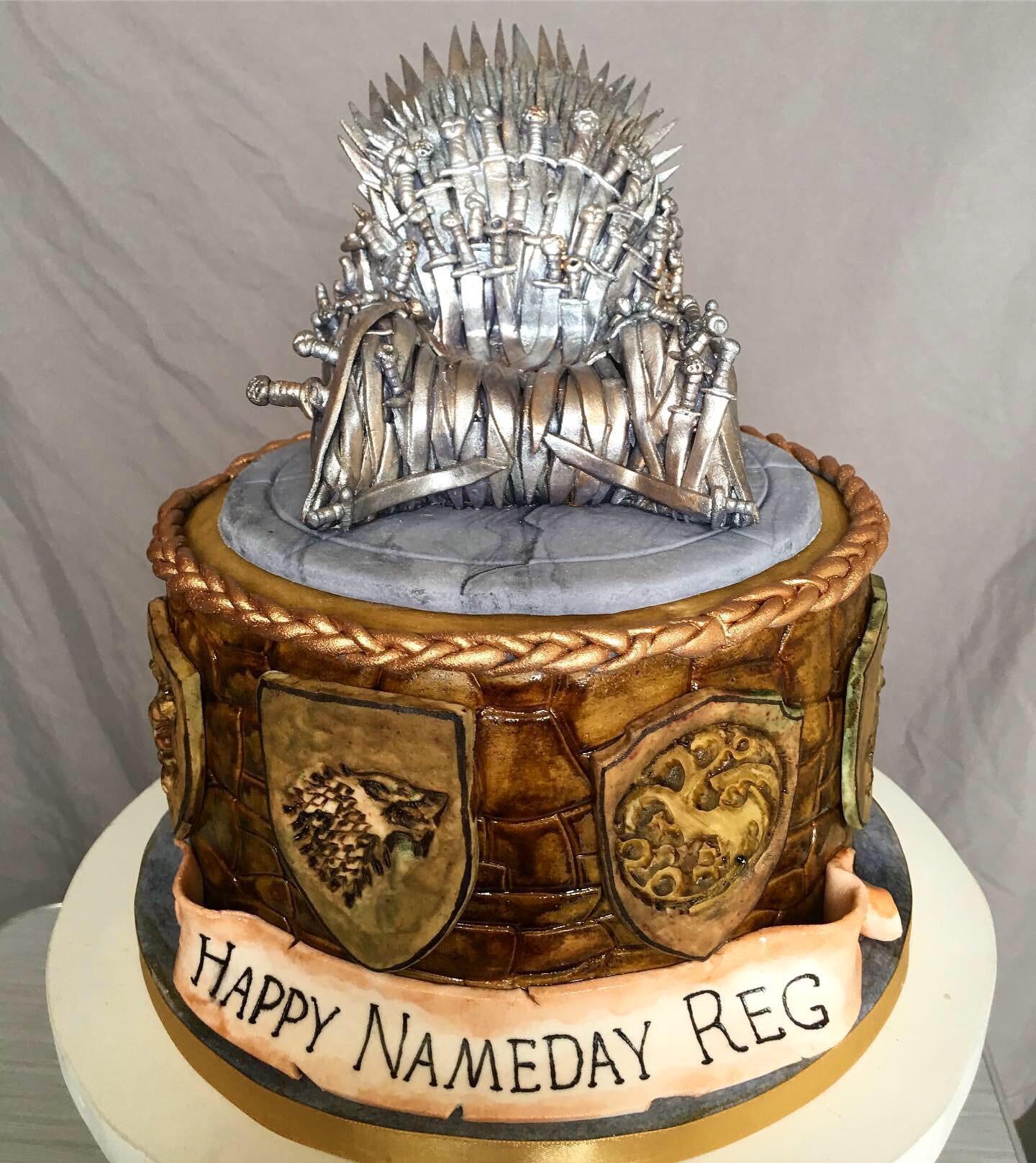 All edible Game of Thrones cake for my brother in law’s birthday. Took