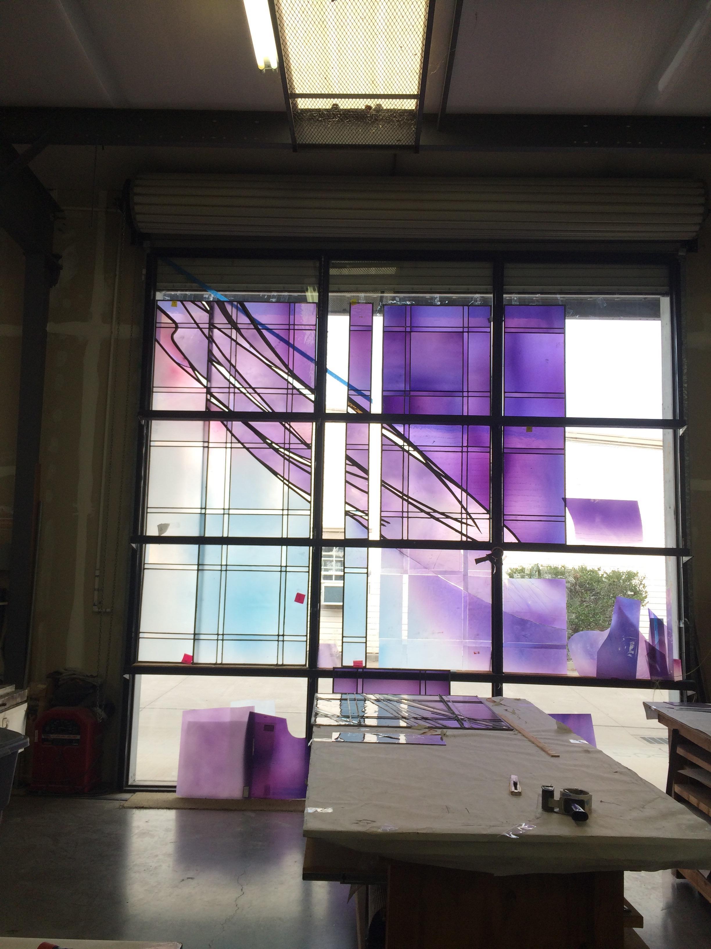 Another section... red and light blue are reusche enamel on white r