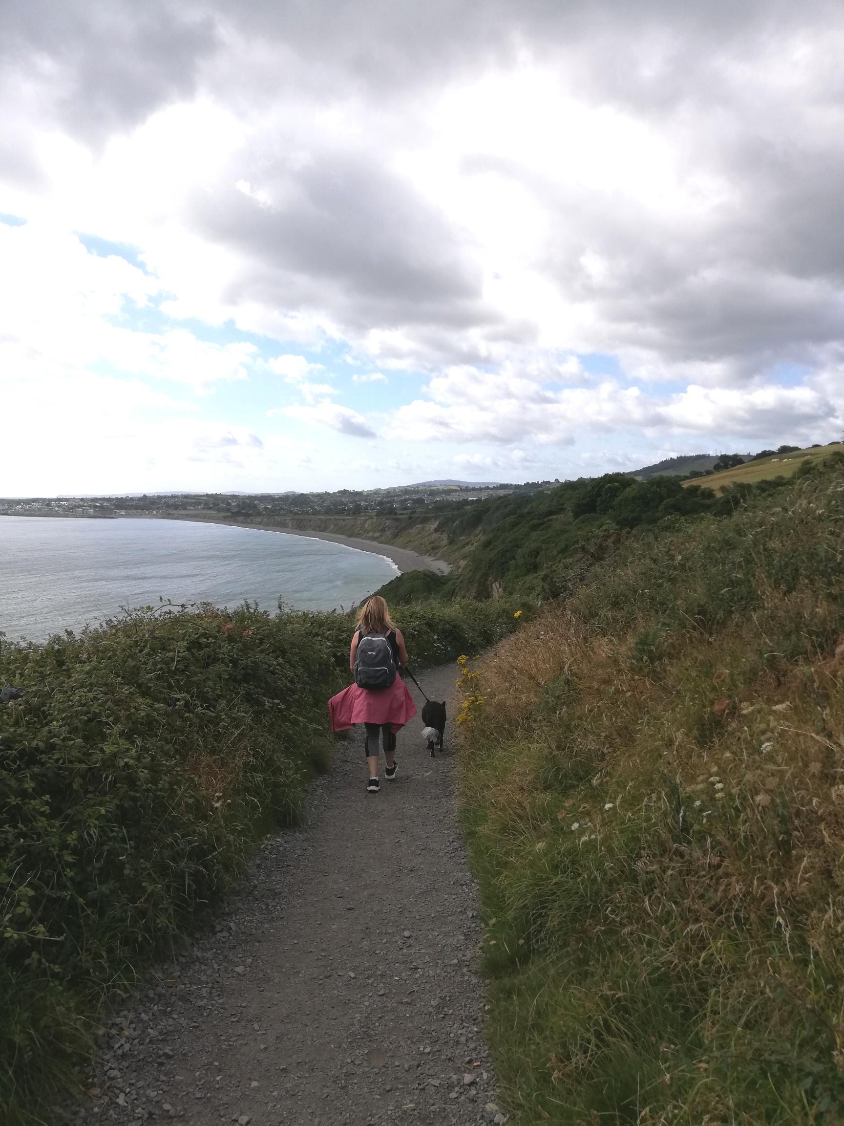 Bray to Greystones Clift Walk this morning with my Mam and dog. Walked