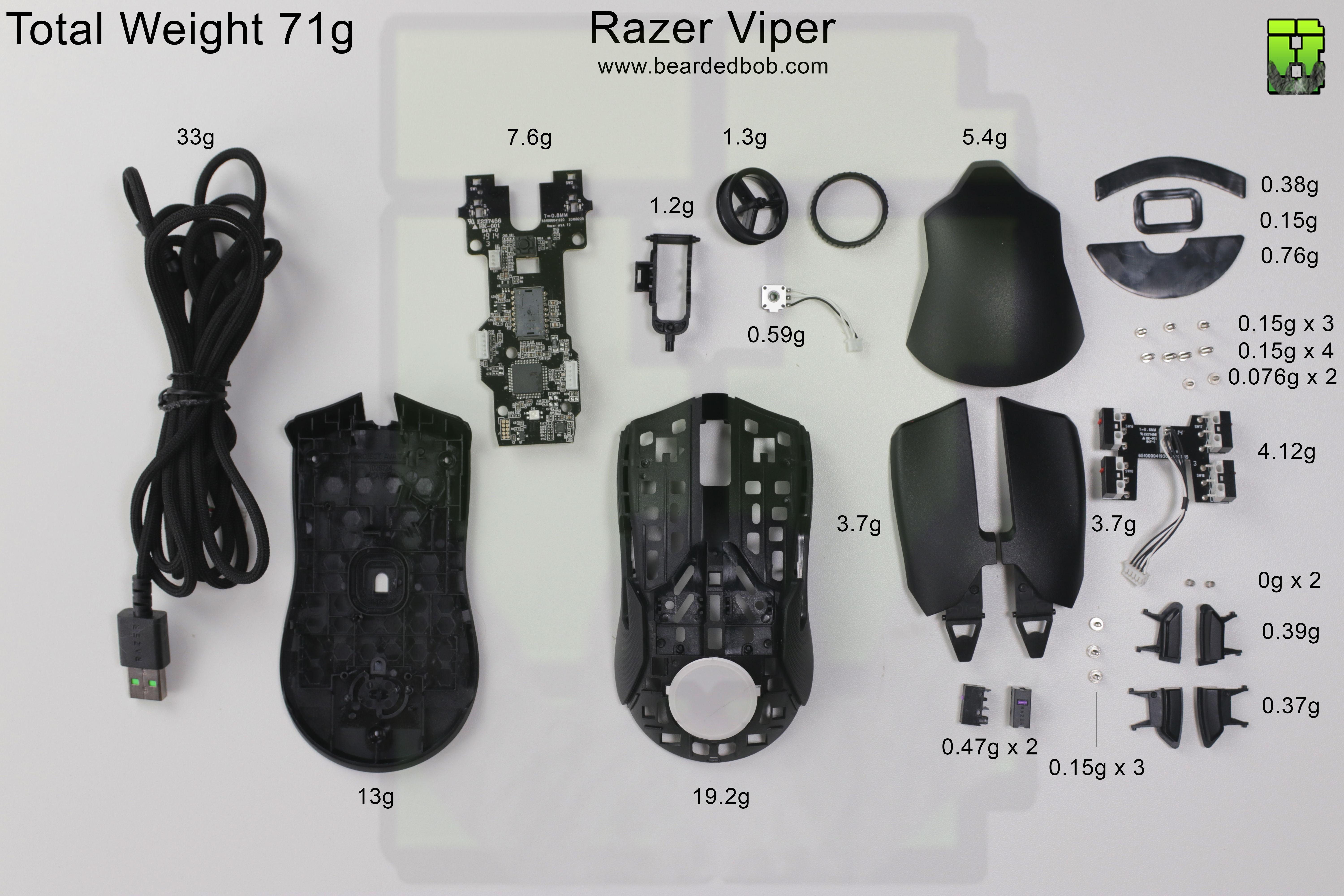 Razer Viper Teardown and Weights MouseReview