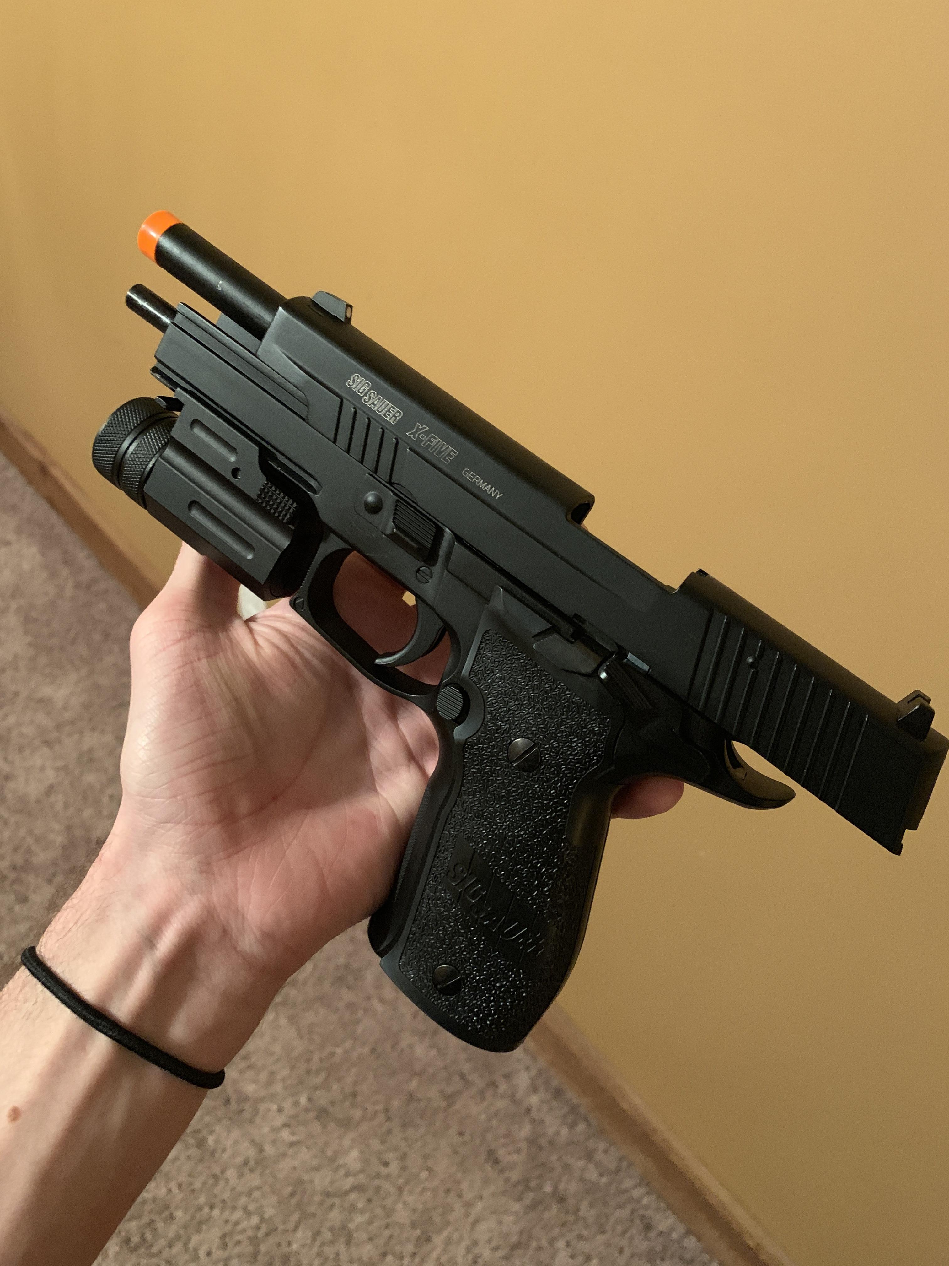 Cybergun Sig x5 p226 slide locked way too far back and won’t move in