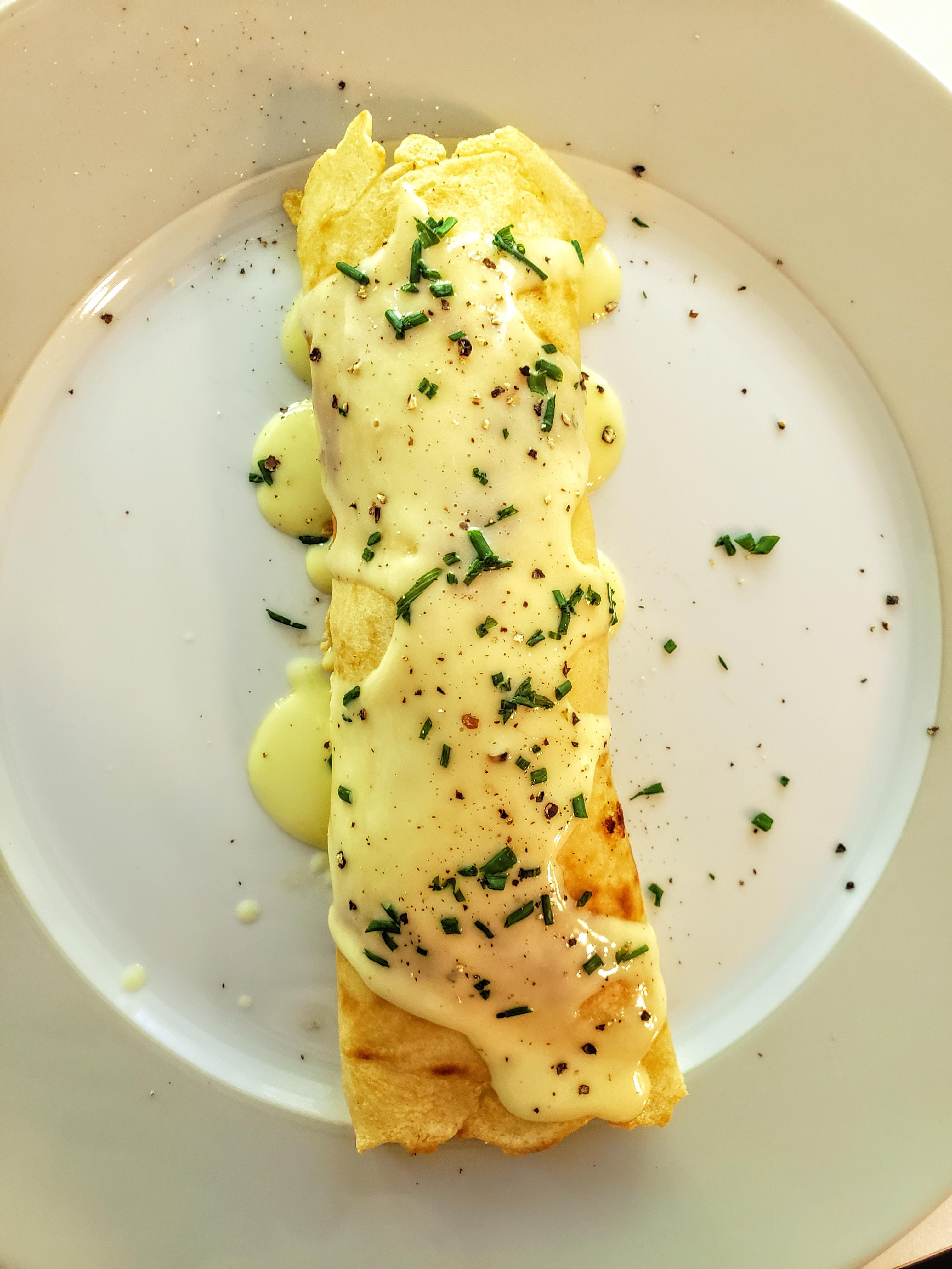 Ham and cheese crêpe w/ hollandsise r/FoodPorn