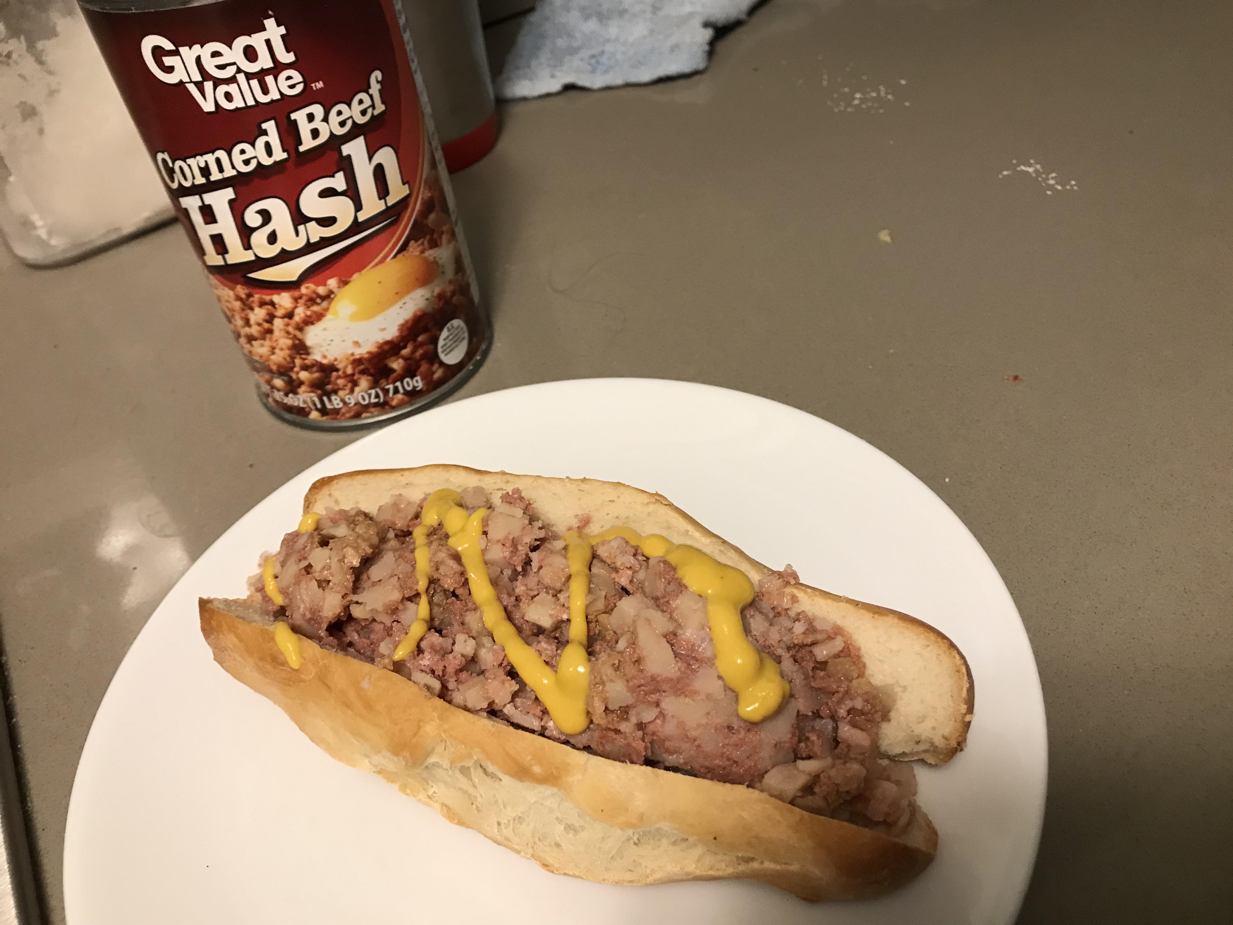 Corned Beef Hash Dog shittyfoodporn
