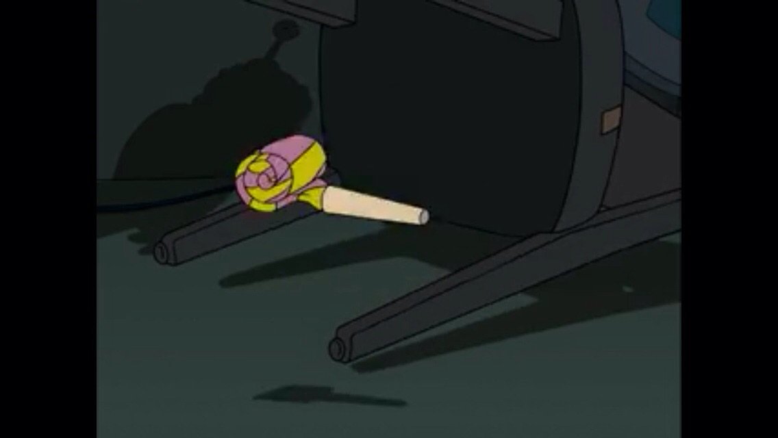 Nibbler's shadow appears in futurama S1E1 "Space Pilot 3000", this