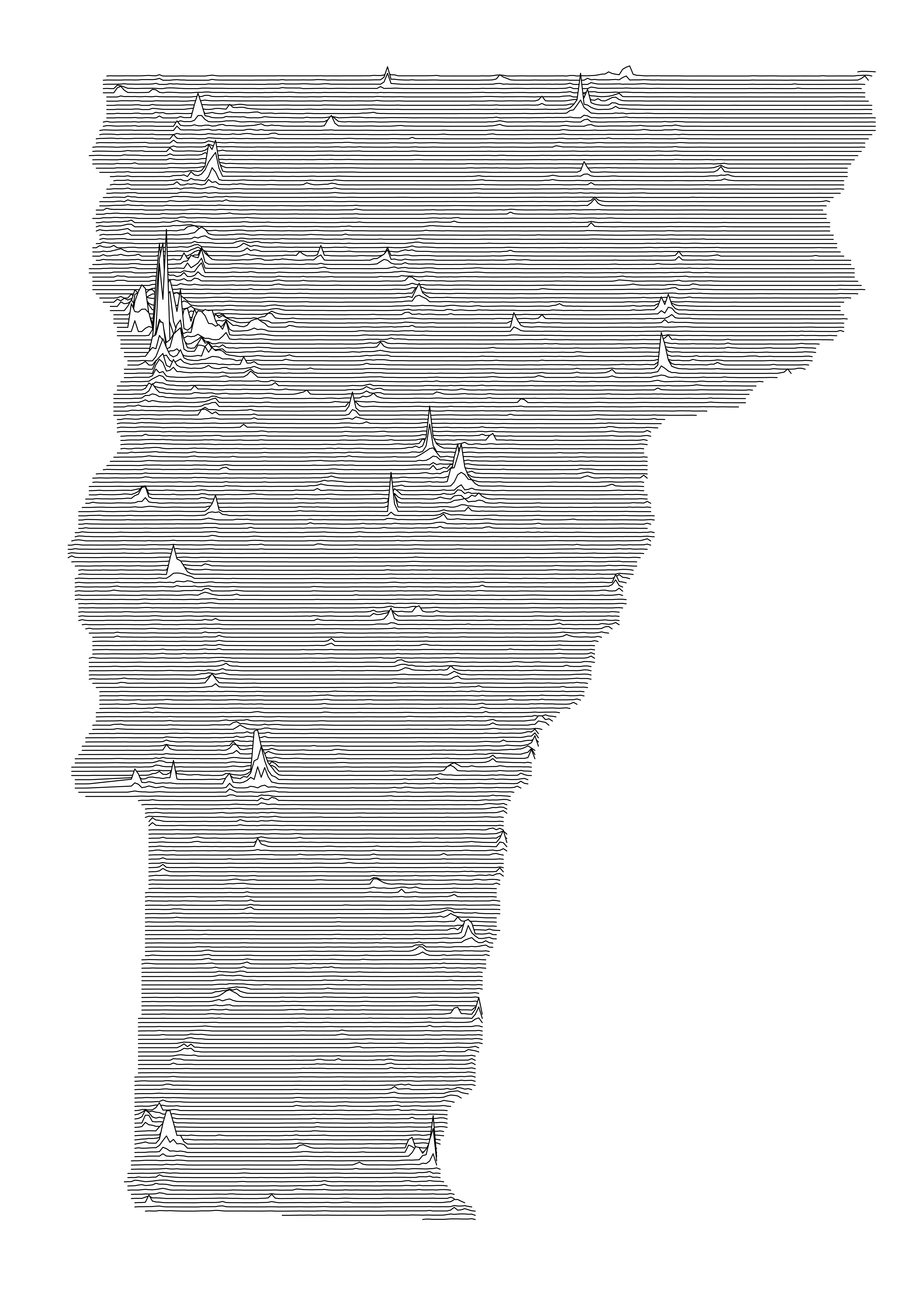 Minimalist Map of Population Density of VT r/vermont