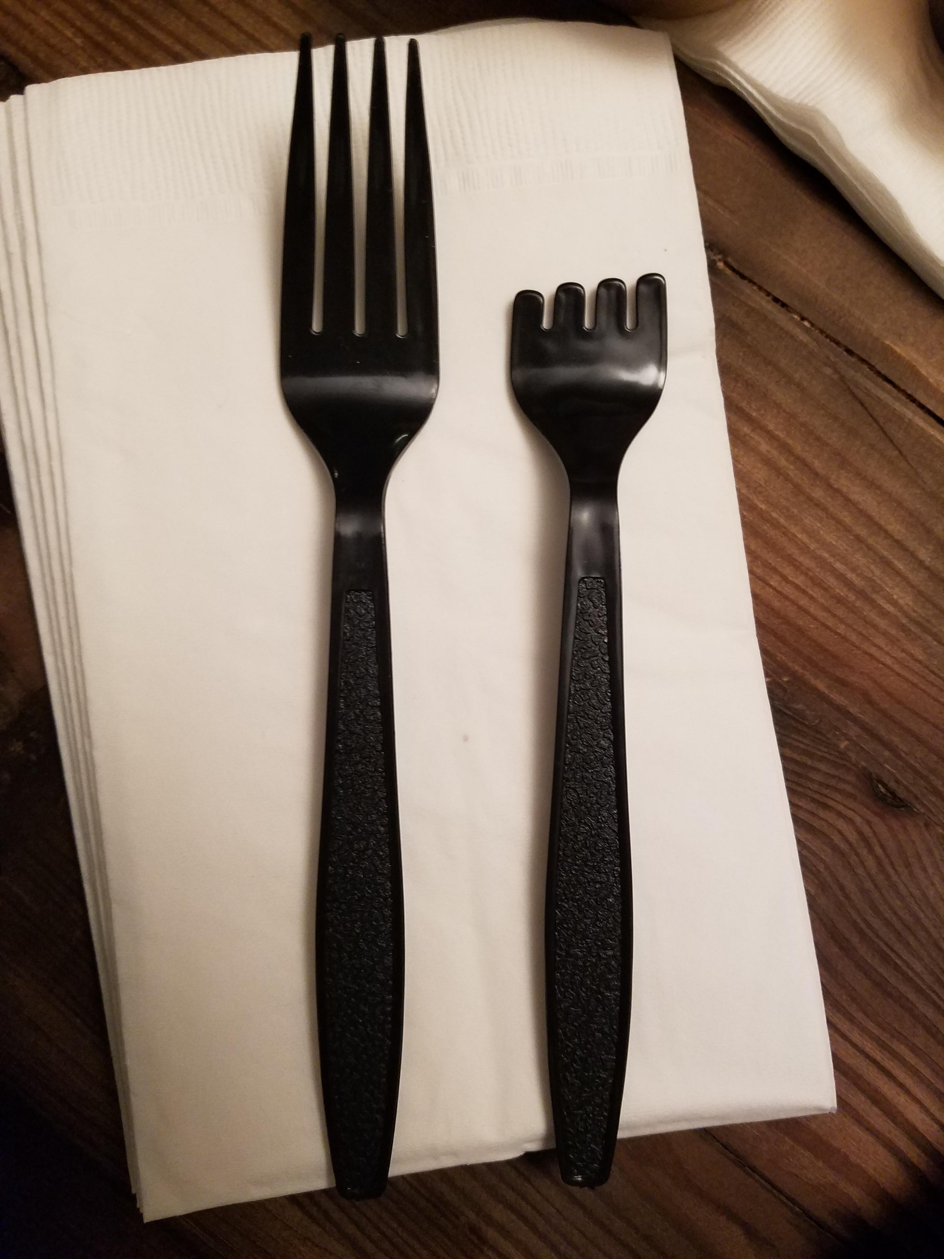 What is this short fork I got with my Chinese food takeout? The ends