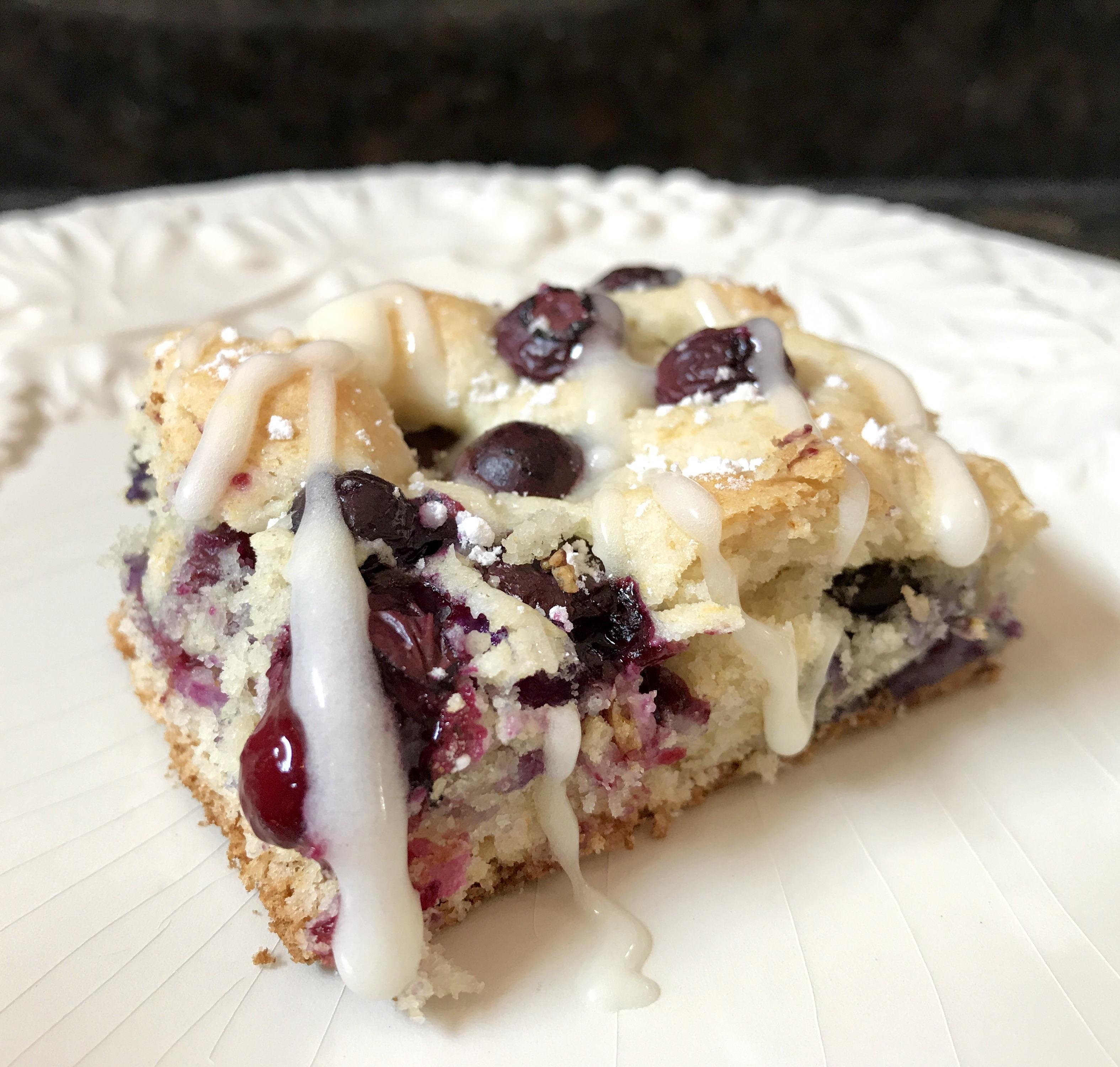 [Homemade] Blueberry Bread with Lemon Icing food