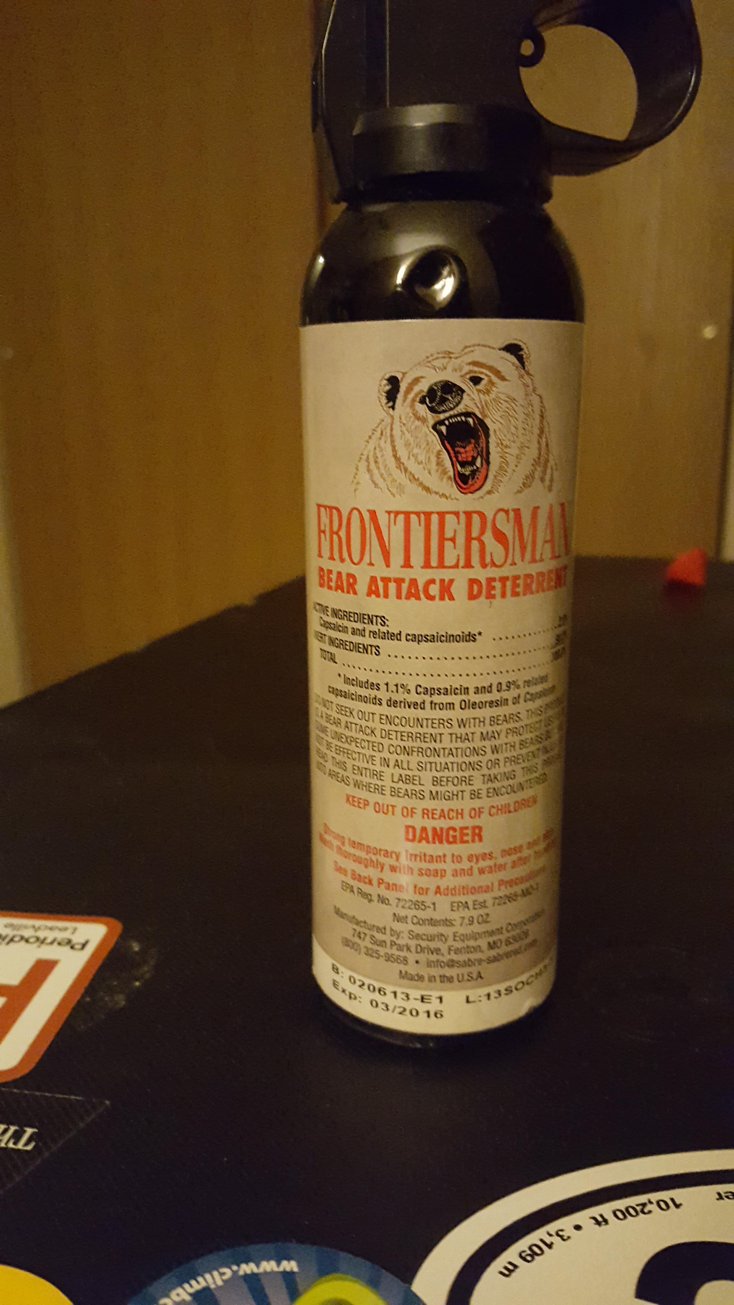Bear spray expiration related to potency or strength of spray? r