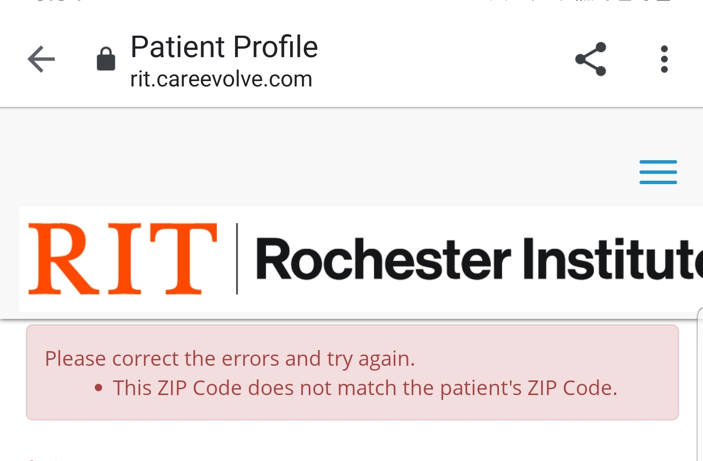 Apparently I don't know my own Zip code rit