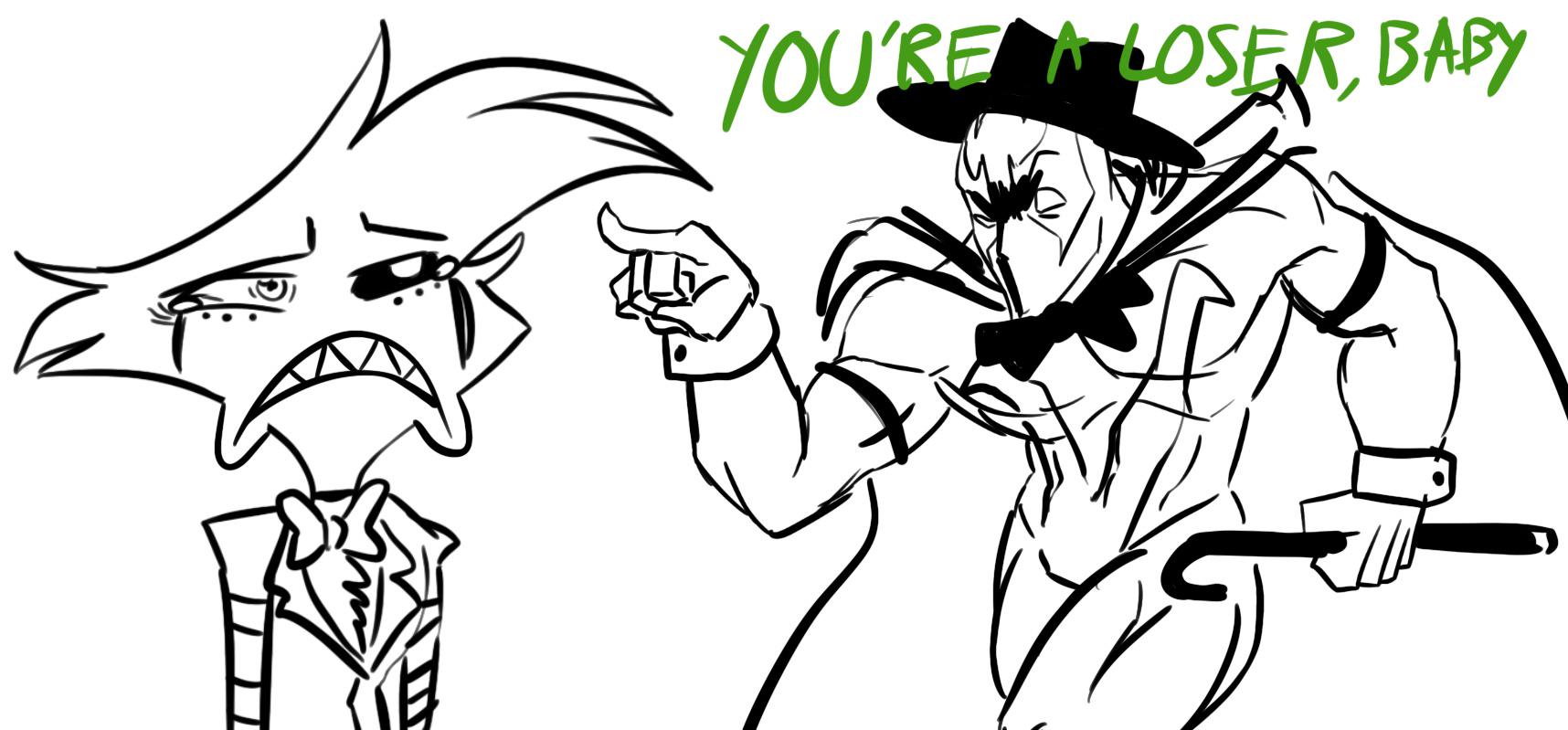 I can’t stop myself I’m sorry (original drawing by me) r/HazbinHotel