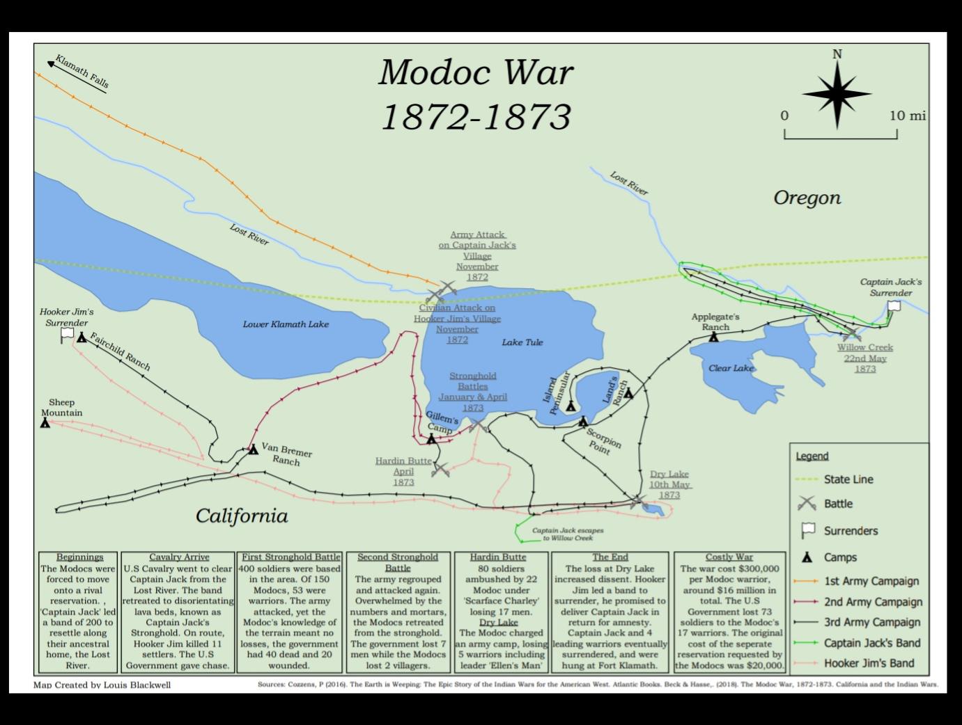 Modoc War, 18721873 r/MapPorn