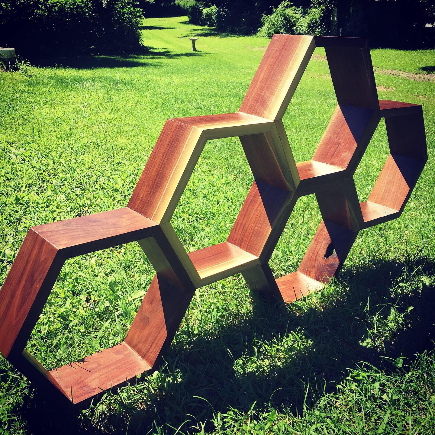 Walnut shelves I made for the boy. His design choice. My