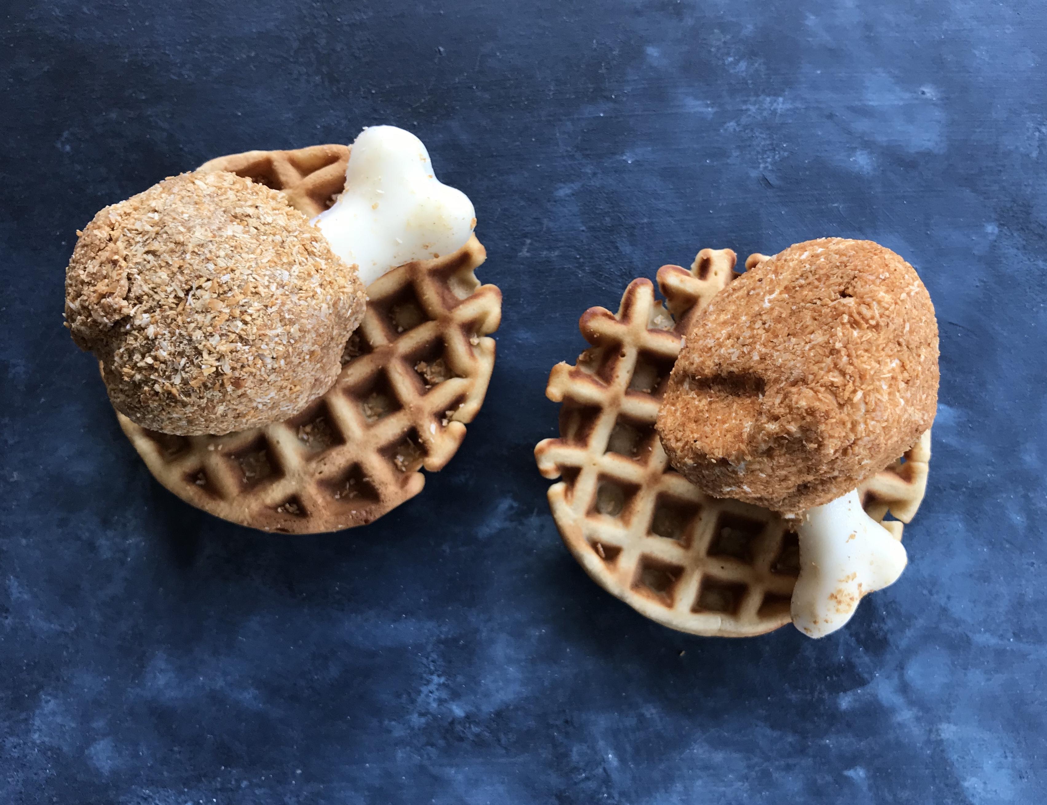 “Chicken and waffles” dog treats I bought for my pups from Three Dog