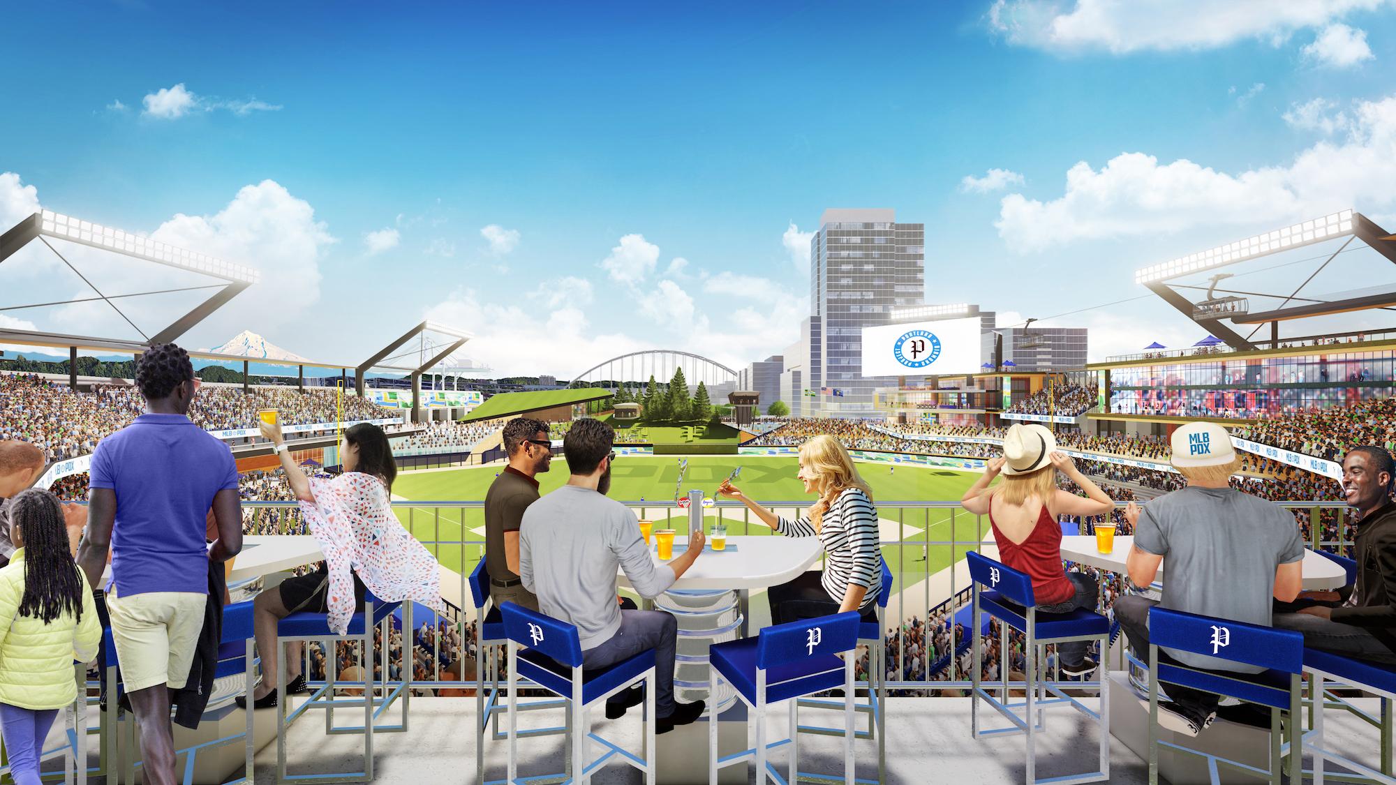 First Image of the Portland Diamond Project's stadium announcement that