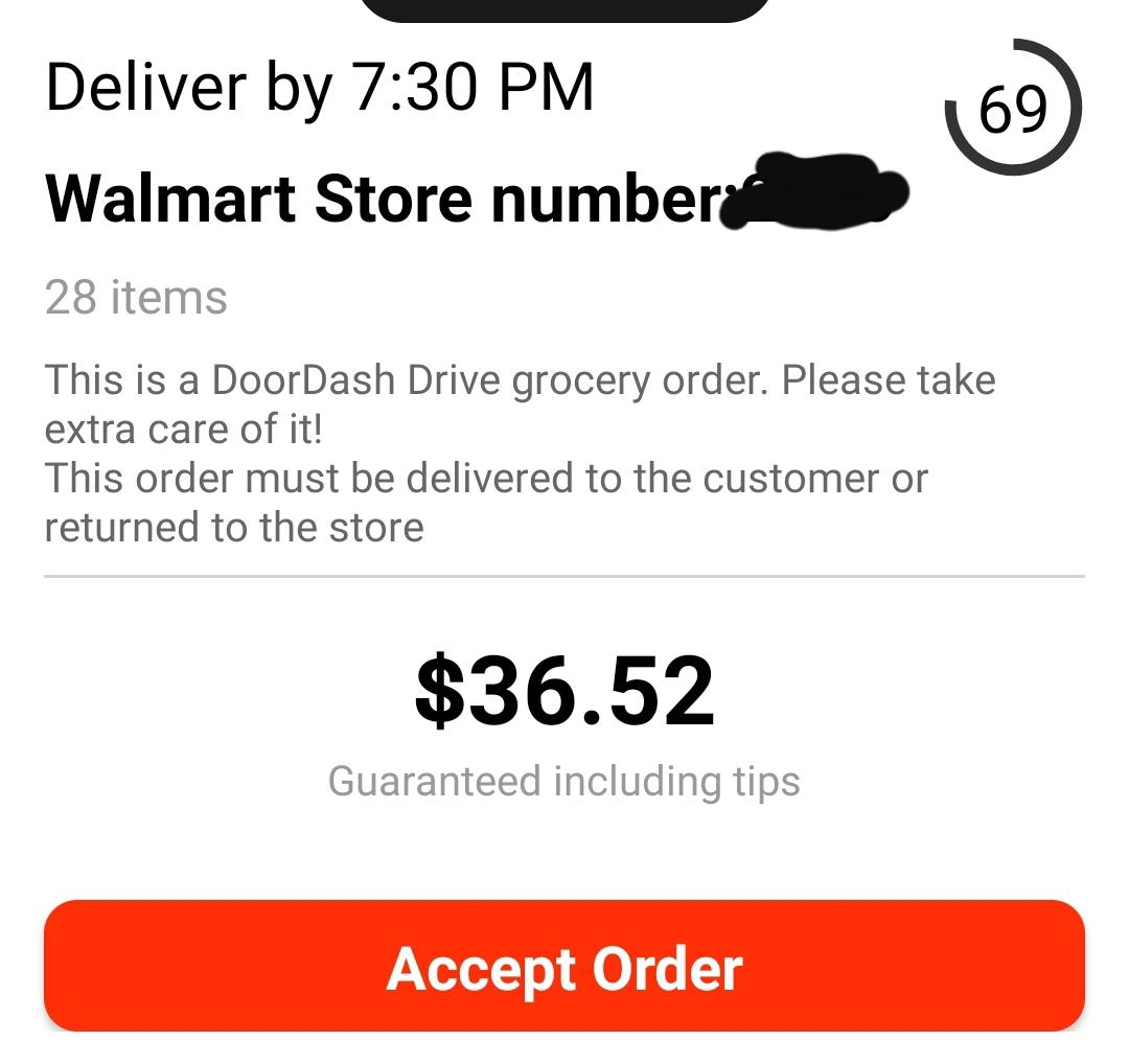 Nice, pass. r/doordash