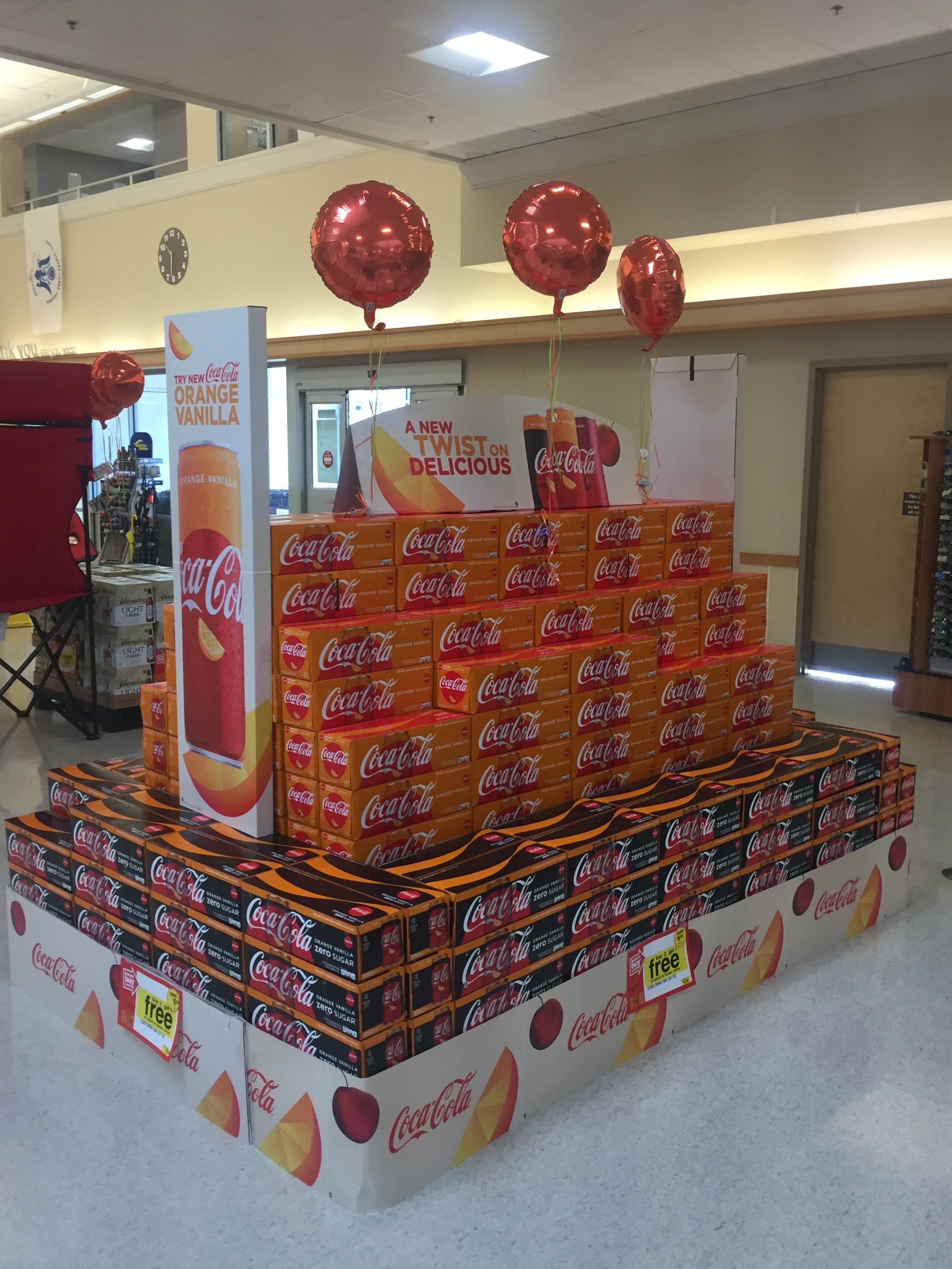 Orange Vanilla Coke display at Stop & Shop, Bristol, Conn