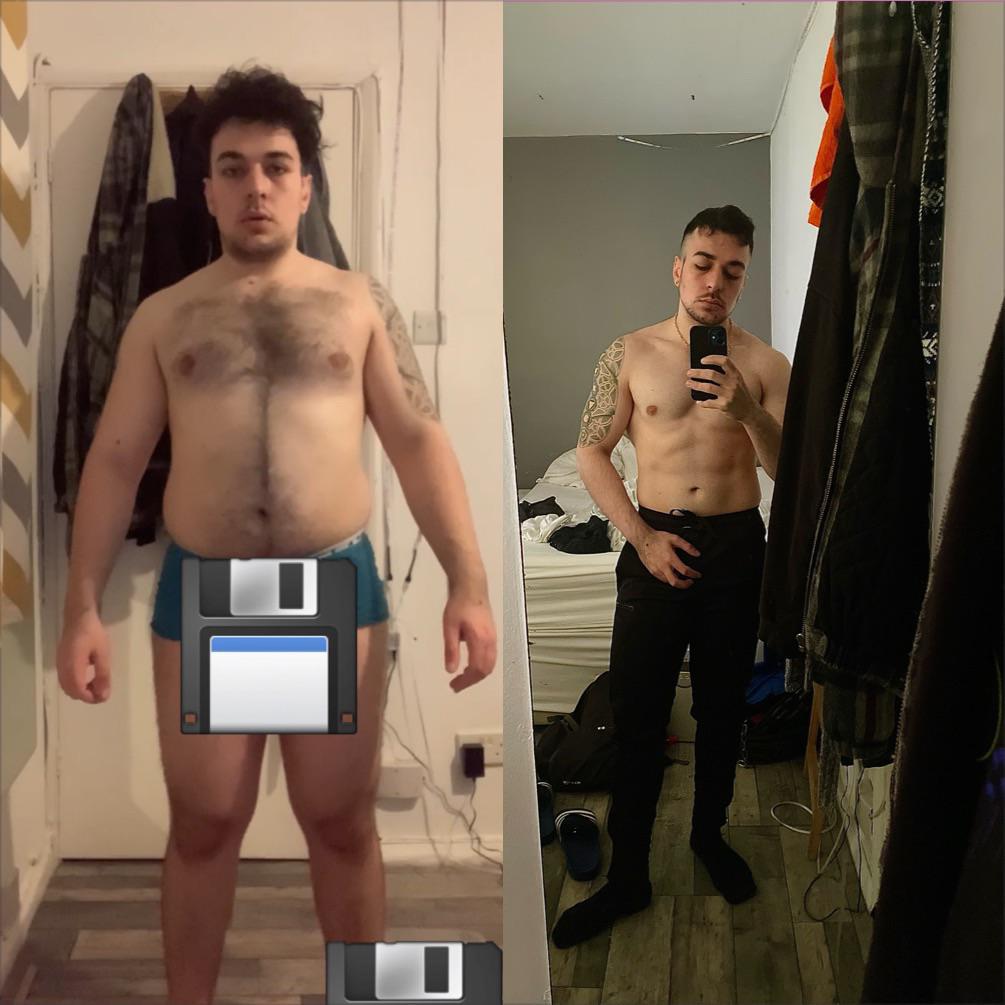M/22/5’6” [85kg to 75kg] (10 months) - I lifted before but left is