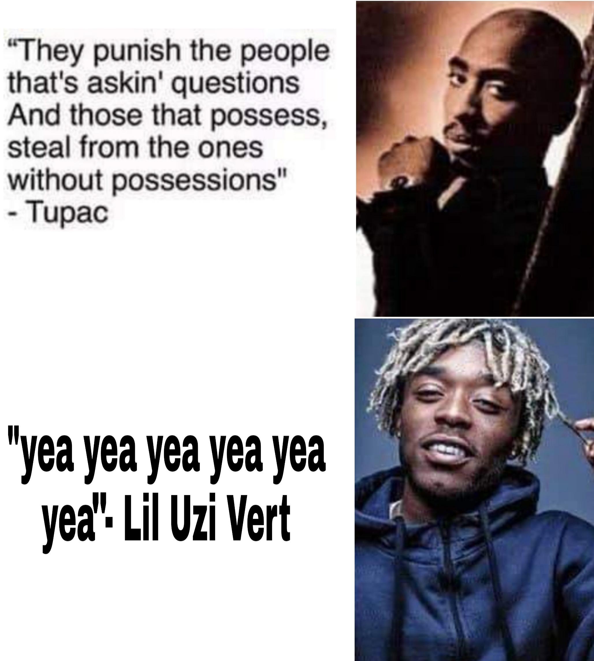 Rap lyrics in the 90s VS Now r/dankmemes