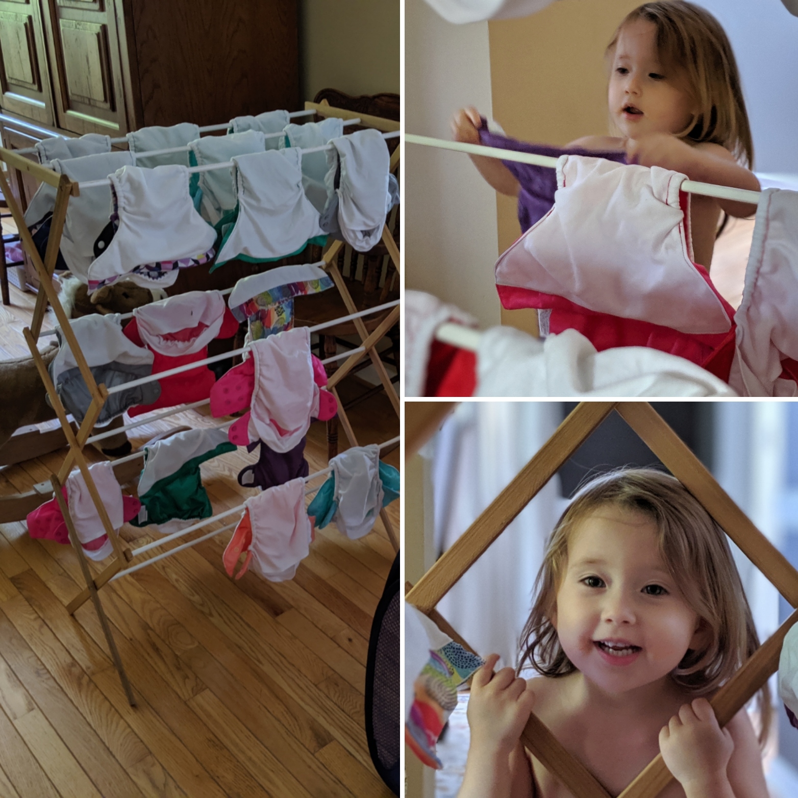 Officially potty trained at 2.5! Washed and dried diapers for last time today (until 2 comes in