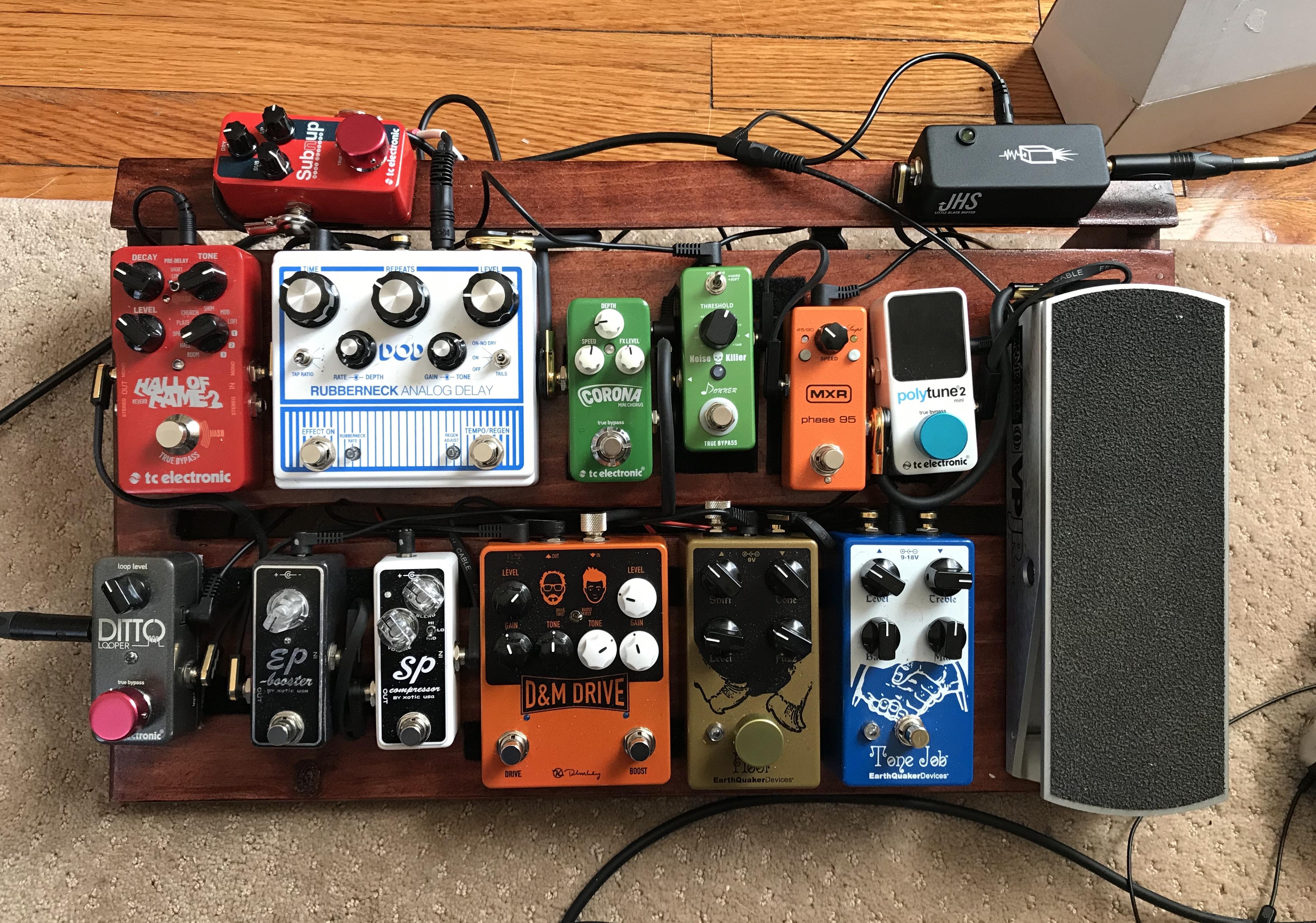 NPD MXR Phase 95, Volume Pedal, Donner Noise Killer, JHS Buffer (also
