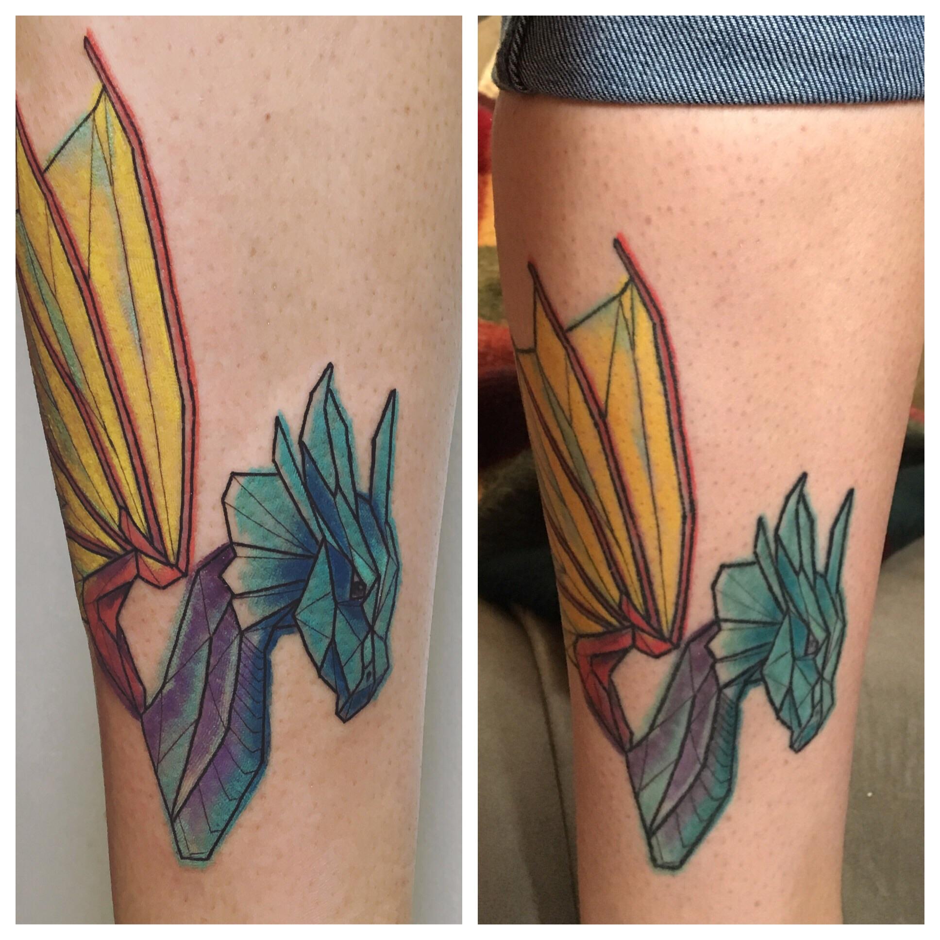 It’s my dragon’s 1 year birthday! Done by Lynda at Pink