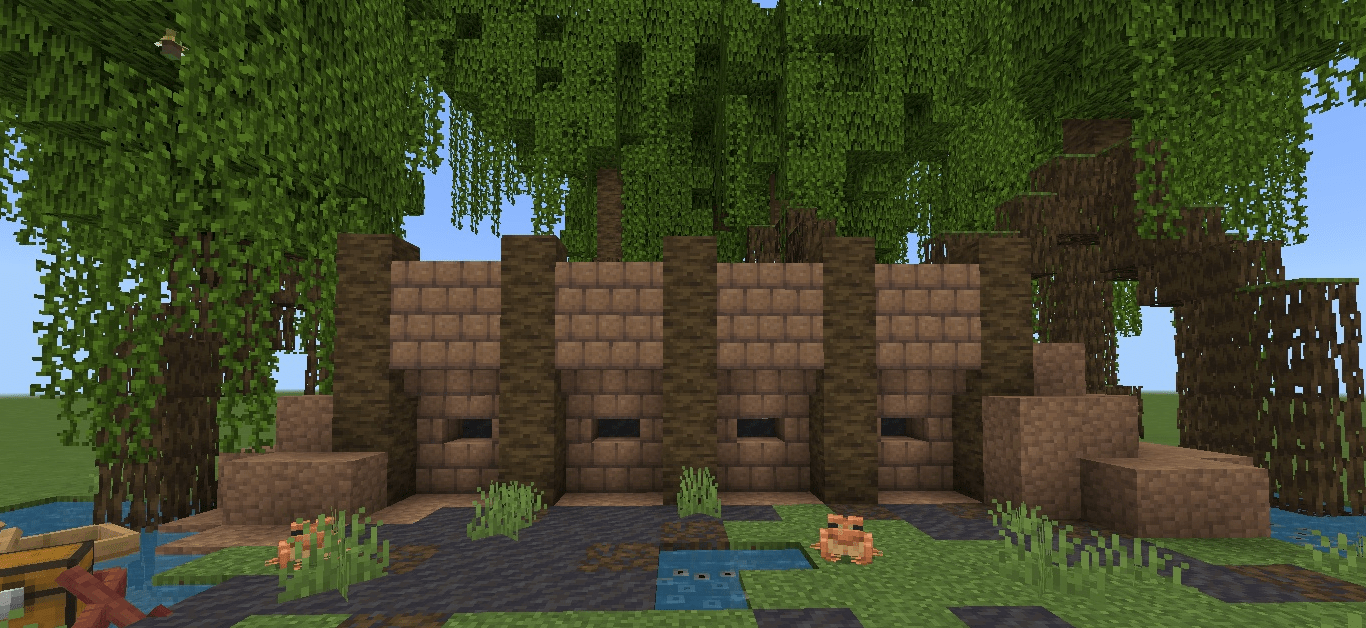 Mud wall design I made. Perfect for base in a mangrove forest! D r