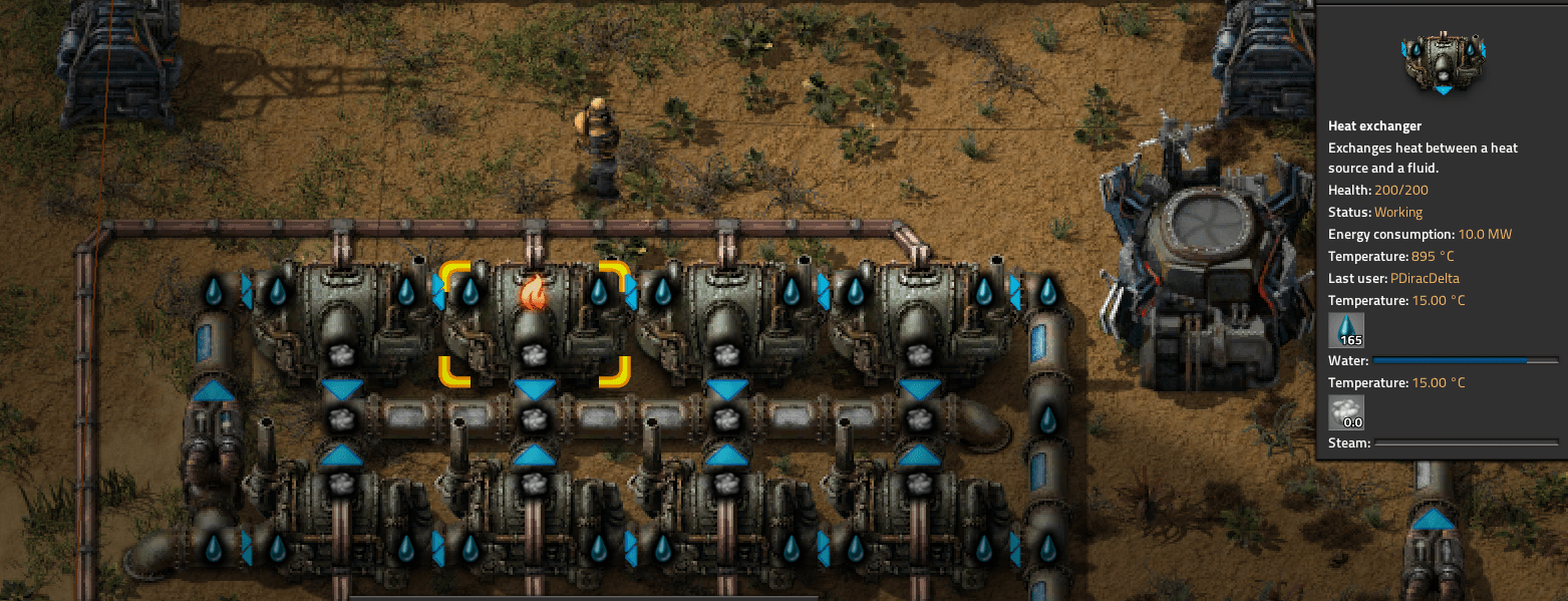 why is this heat exchanger "working" but its output is 0 steam at 15