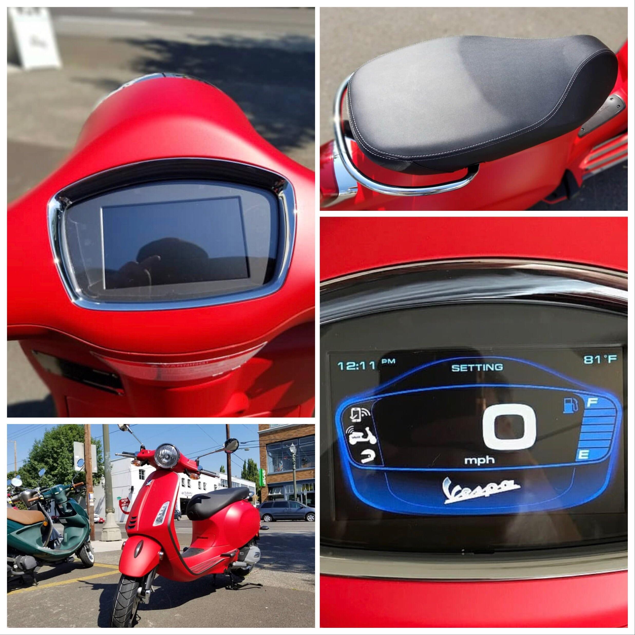 New Vespa Primavera sport is hitting dealers. Like the flatter seat