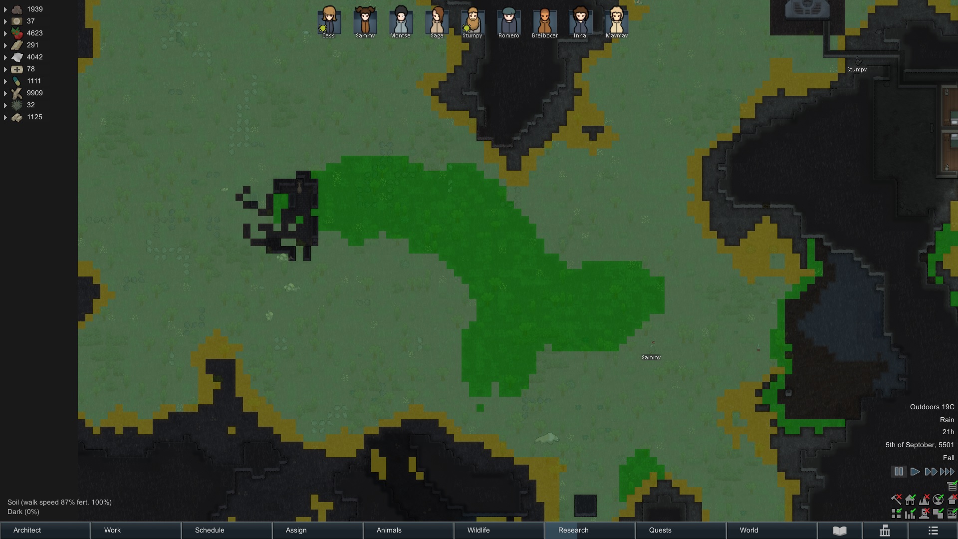 I was blessed with the most fertile land in my new game. r/RimWorld