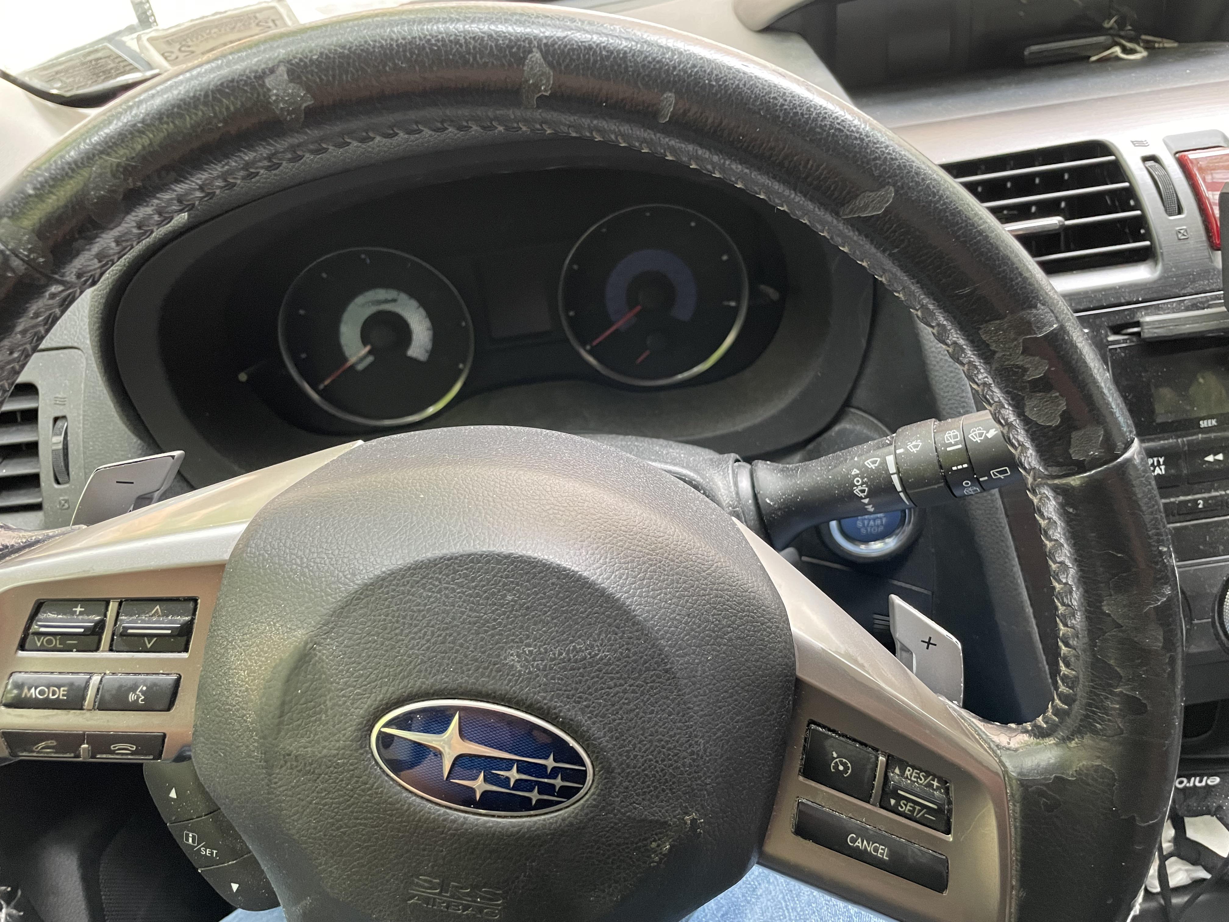Is peeling on the steering wheel common? This is my 9 year old XV. Didn