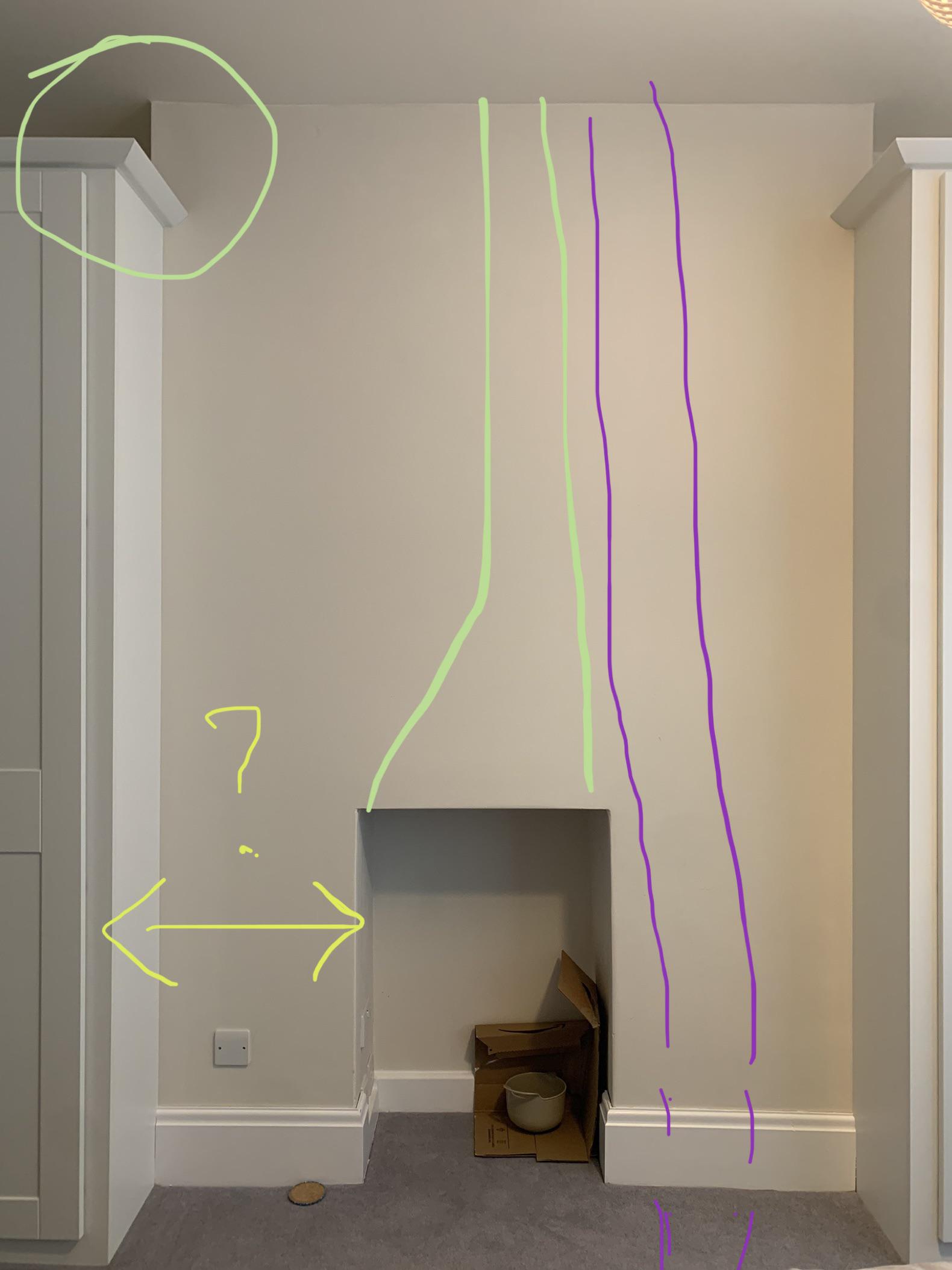 Is this left side of the upstairs chimney breast really +50cm of solid