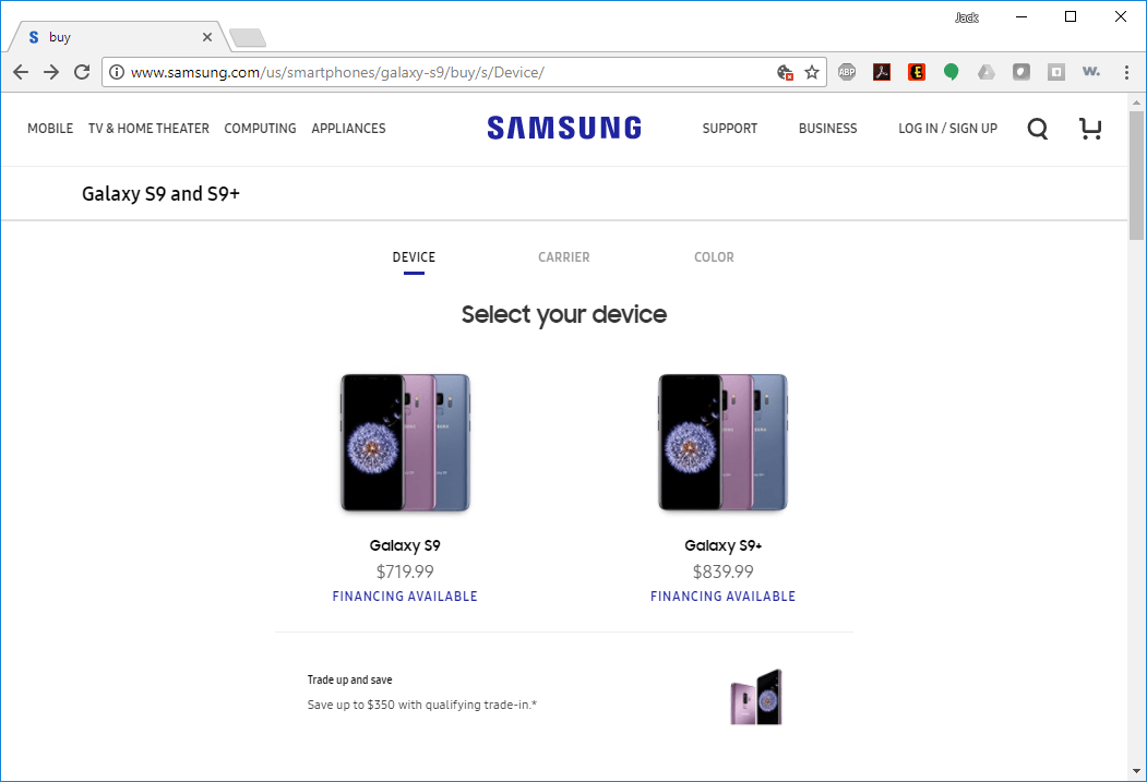 S9/S9+ Prices lower than S8/S8+ at r/GalaxyS9