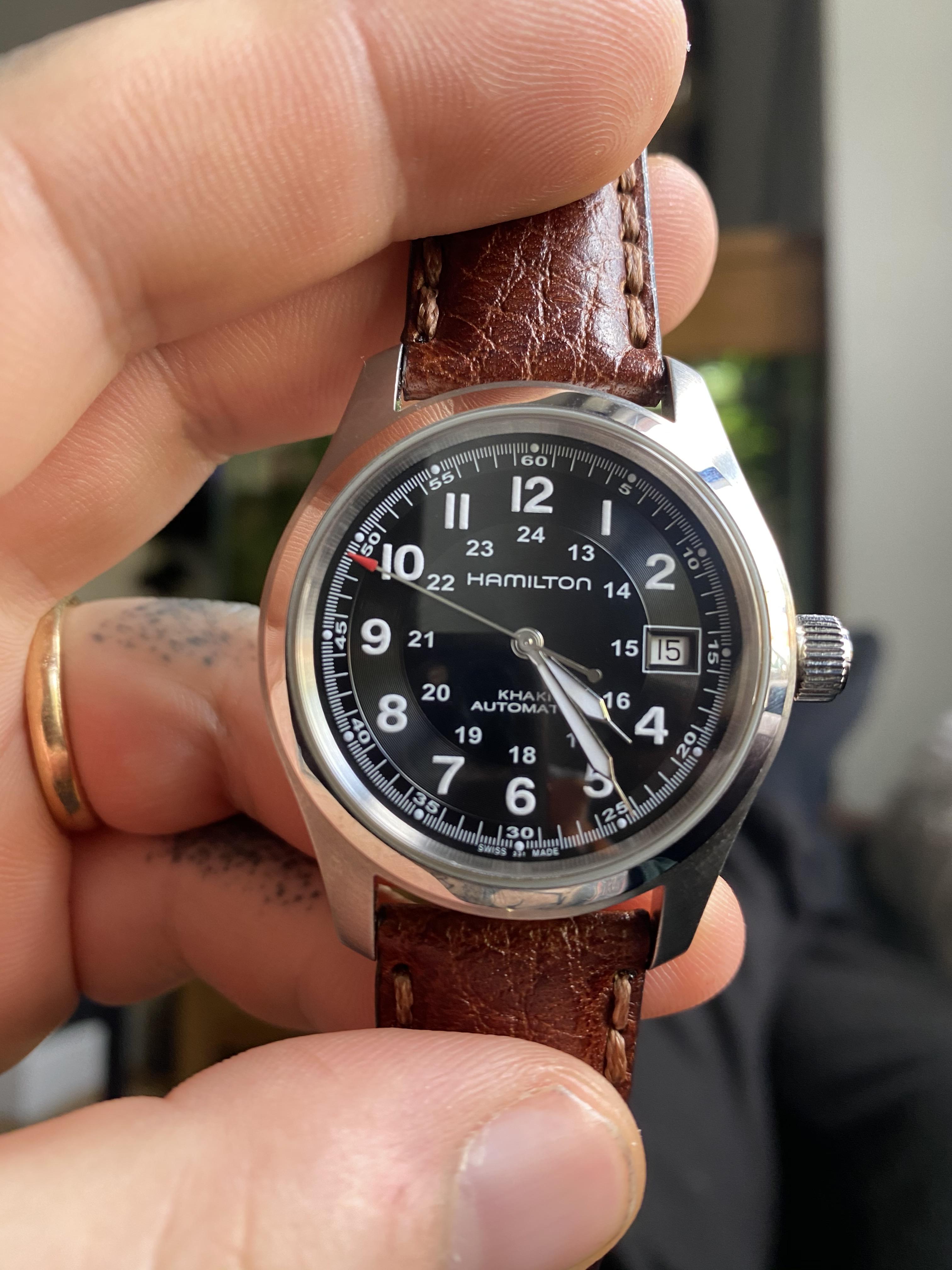 [Hamilton Khaki Field Auto] metal bracelet r/Watches