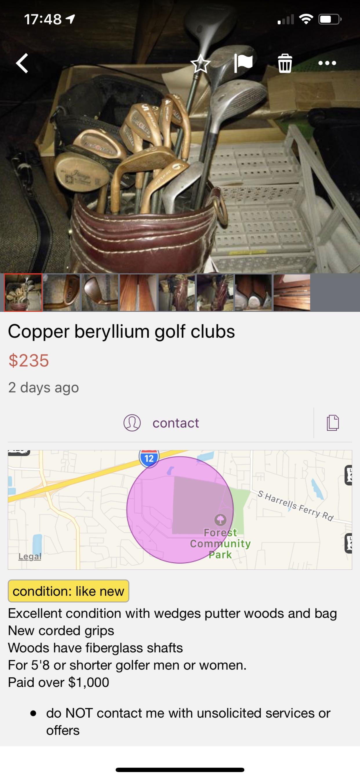I love Craigslist golf shopping r/golf