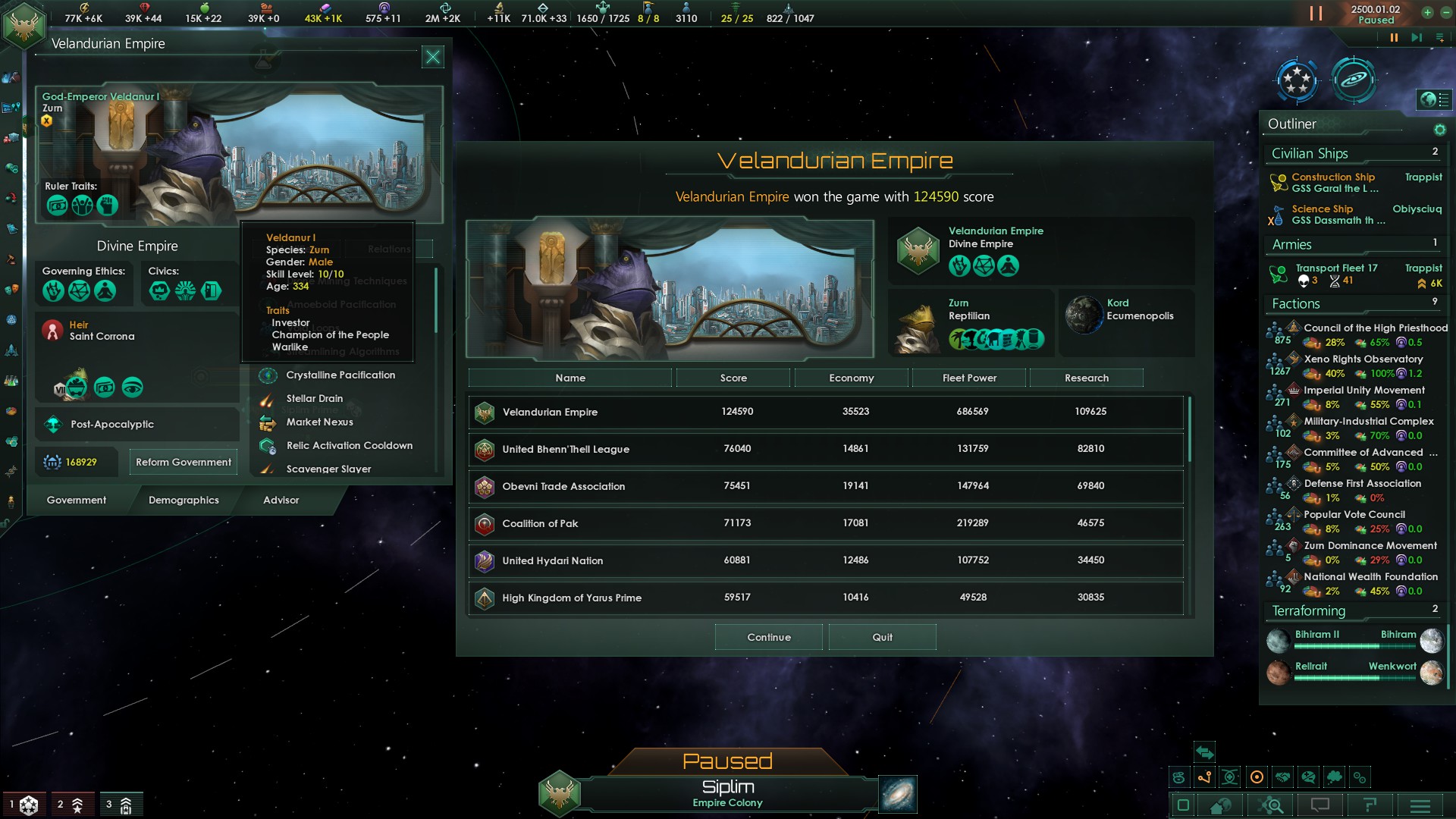 Uniting the Galaxy in a single ruler's lifetime r/Stellaris