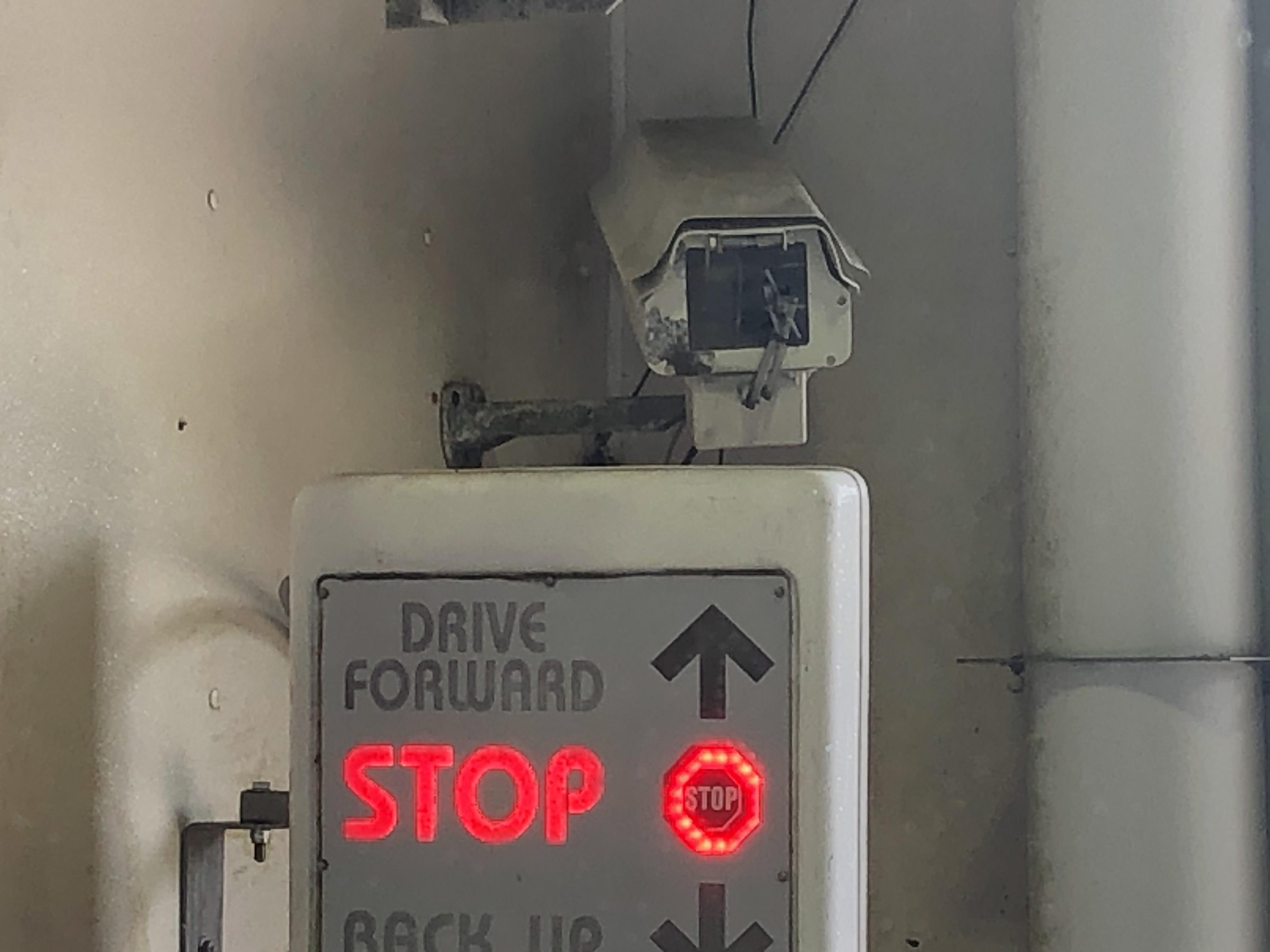 The carwash I went to has security cameras with little windshield
