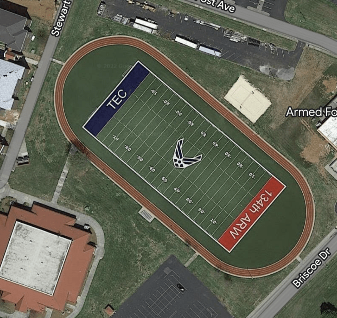 The track/field at McGhee Tyson ANG Base in TN is pretty sweet r/AirForce