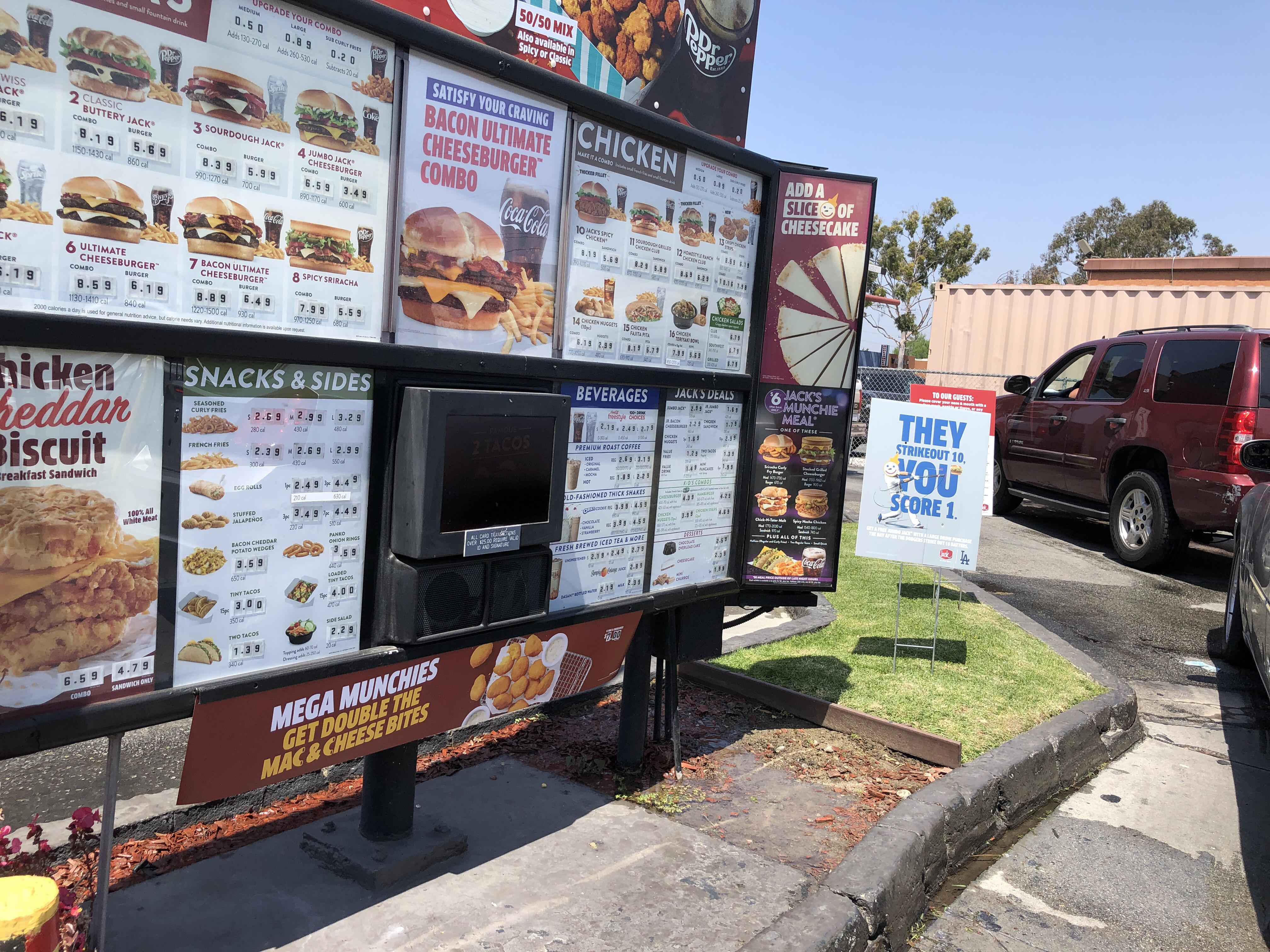 Signage For The Jack In The Box Jumbo Jack Deal. r/Dodgers