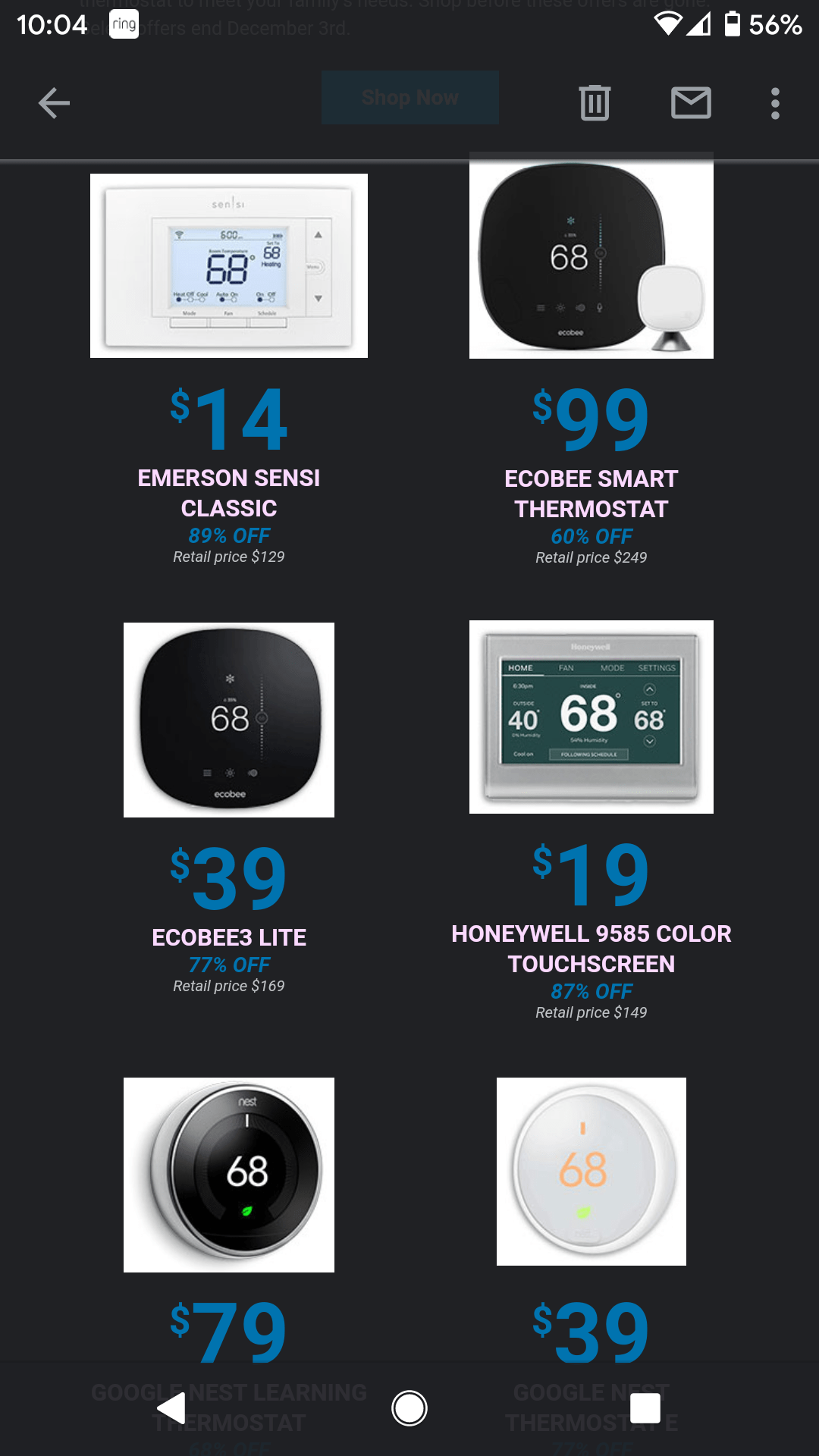 HEADS UP, National grid has some great deals on thermostats. Just