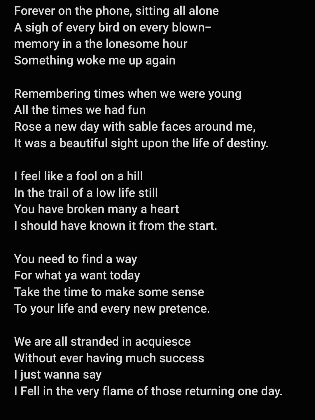 Im just a musician(not a writer at all) and this is my attempt at